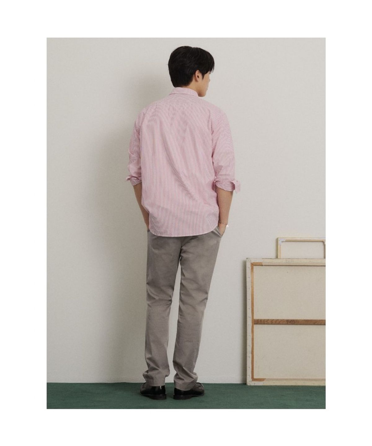 빈폴 멘(BEANPOLE MEN) [Essential] 여름 스탠다드핏 치노 팬츠  카키
