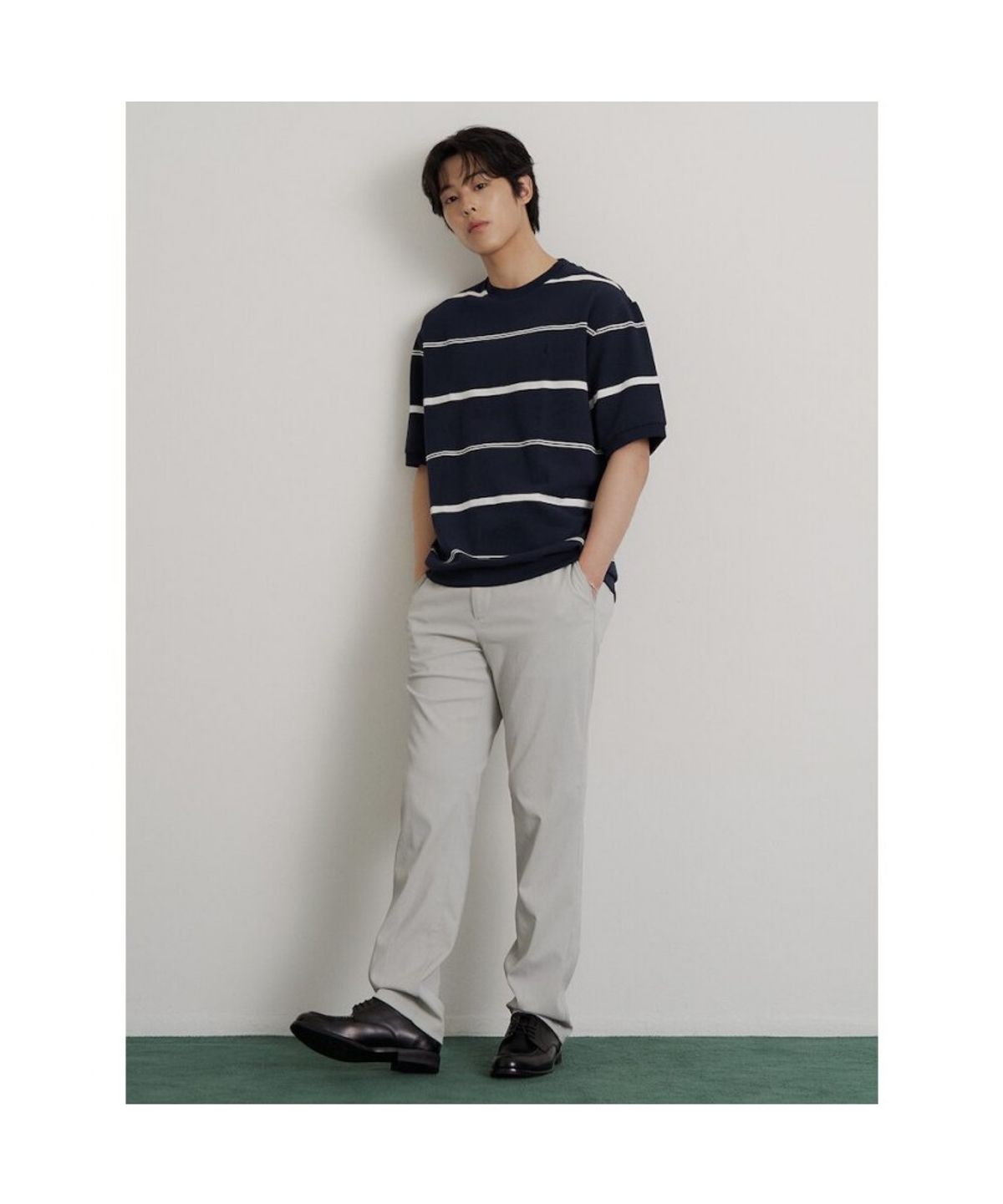 빈폴 멘(BEANPOLE MEN) 트리아세테이트 스탠다드핏 팬츠  라이트 그레이
