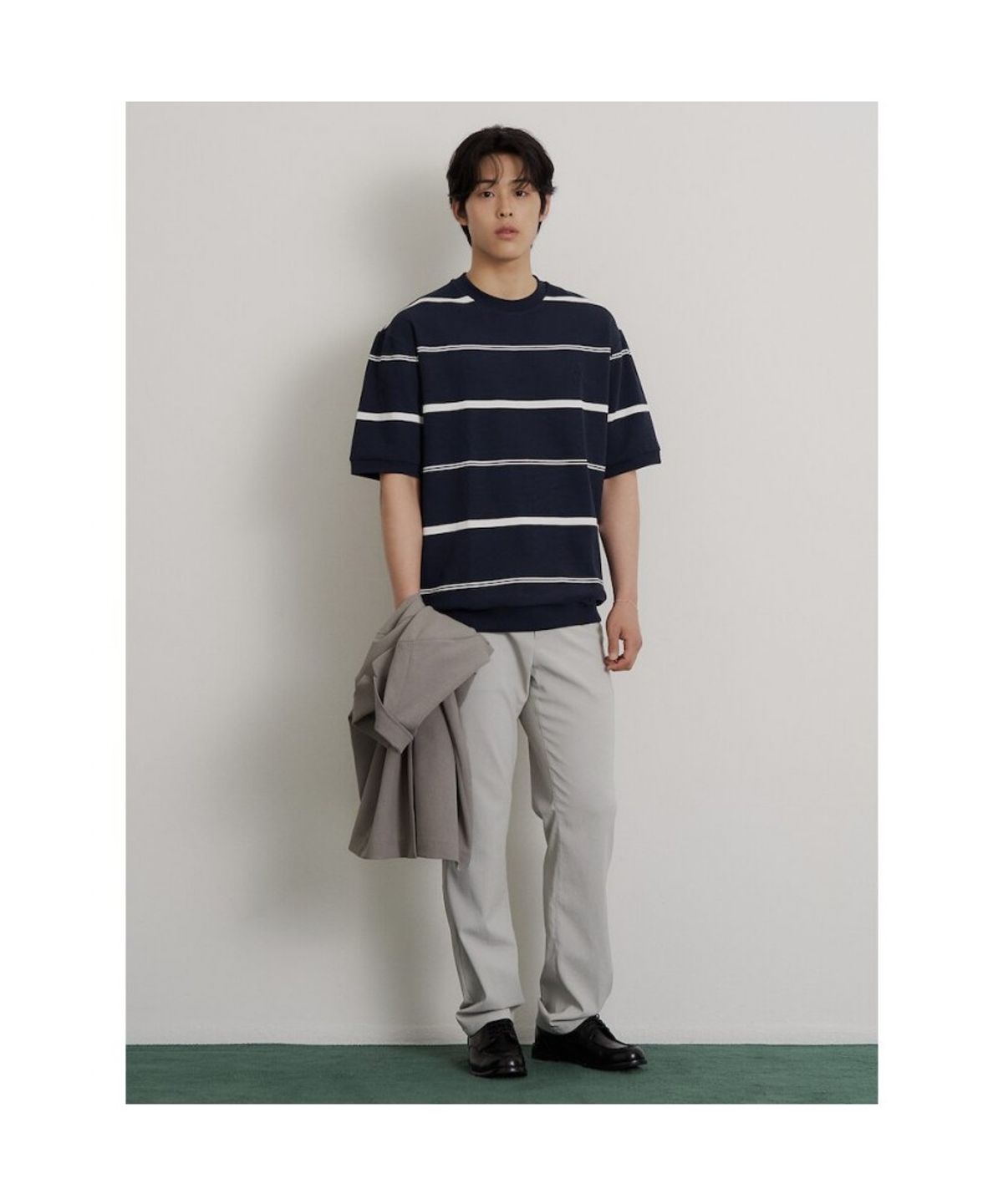 빈폴 멘(BEANPOLE MEN) 트리아세테이트 스탠다드핏 팬츠  라이트 그레이
