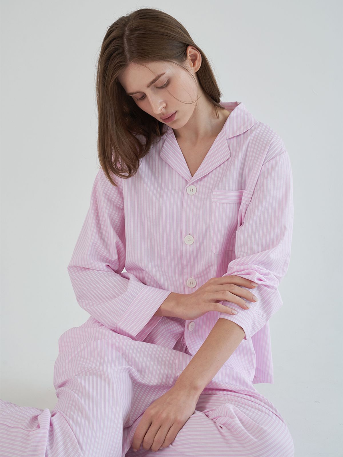 칠아웃플리즈(CHILLOUTPLEASE) (커플) 어반 블러쉬 파자마 세트