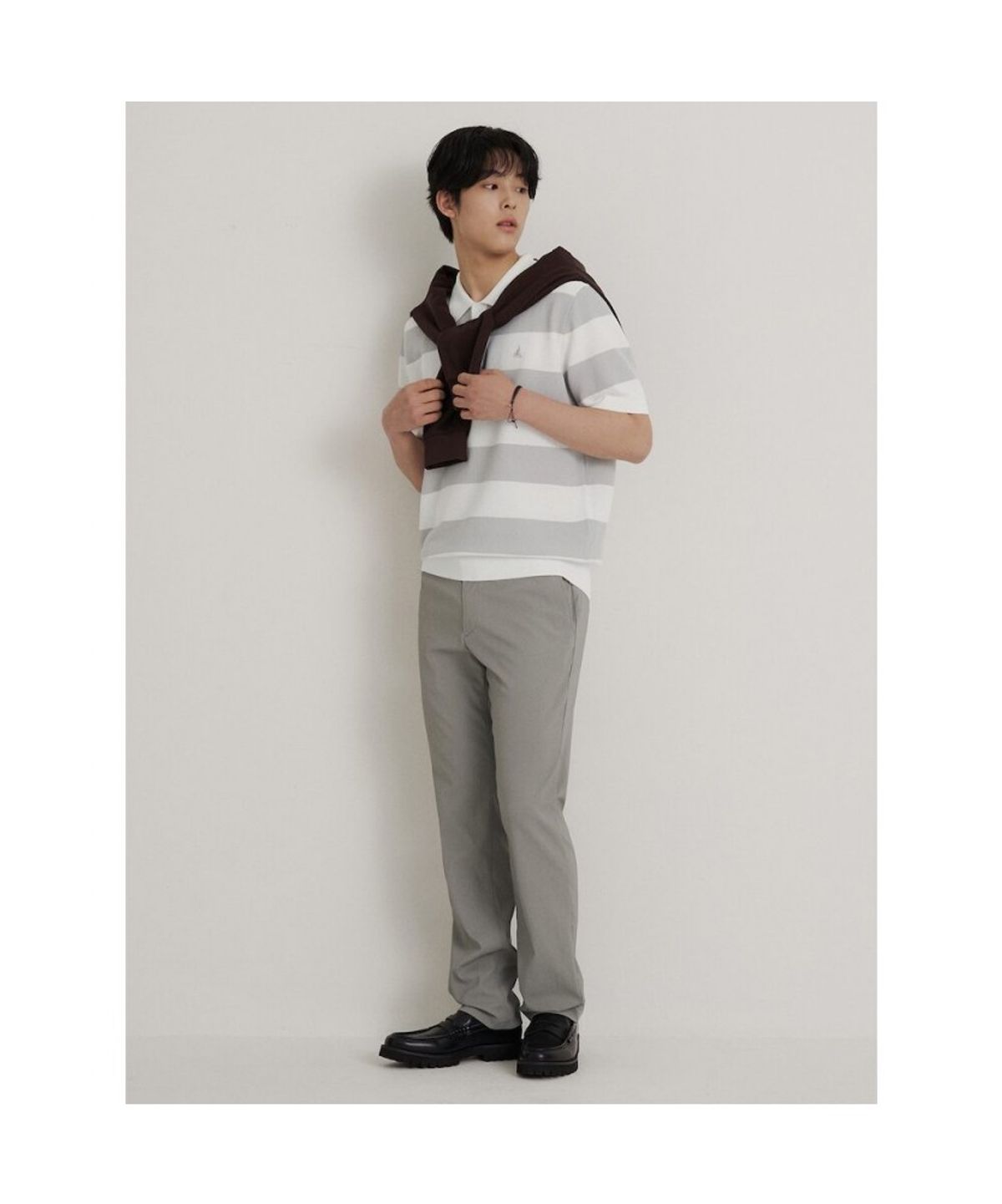 빈폴 멘(BEANPOLE MEN) 트리아세테이트 스탠다드핏 팬츠  카키