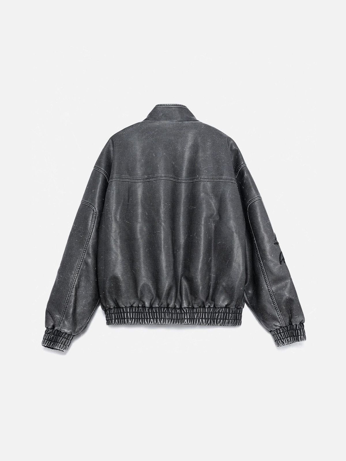 엘프릭 에덴(AELFRIC EDEN) Racing Faux Leather Jacket 자켓 10EGZ674001-DarkGrey