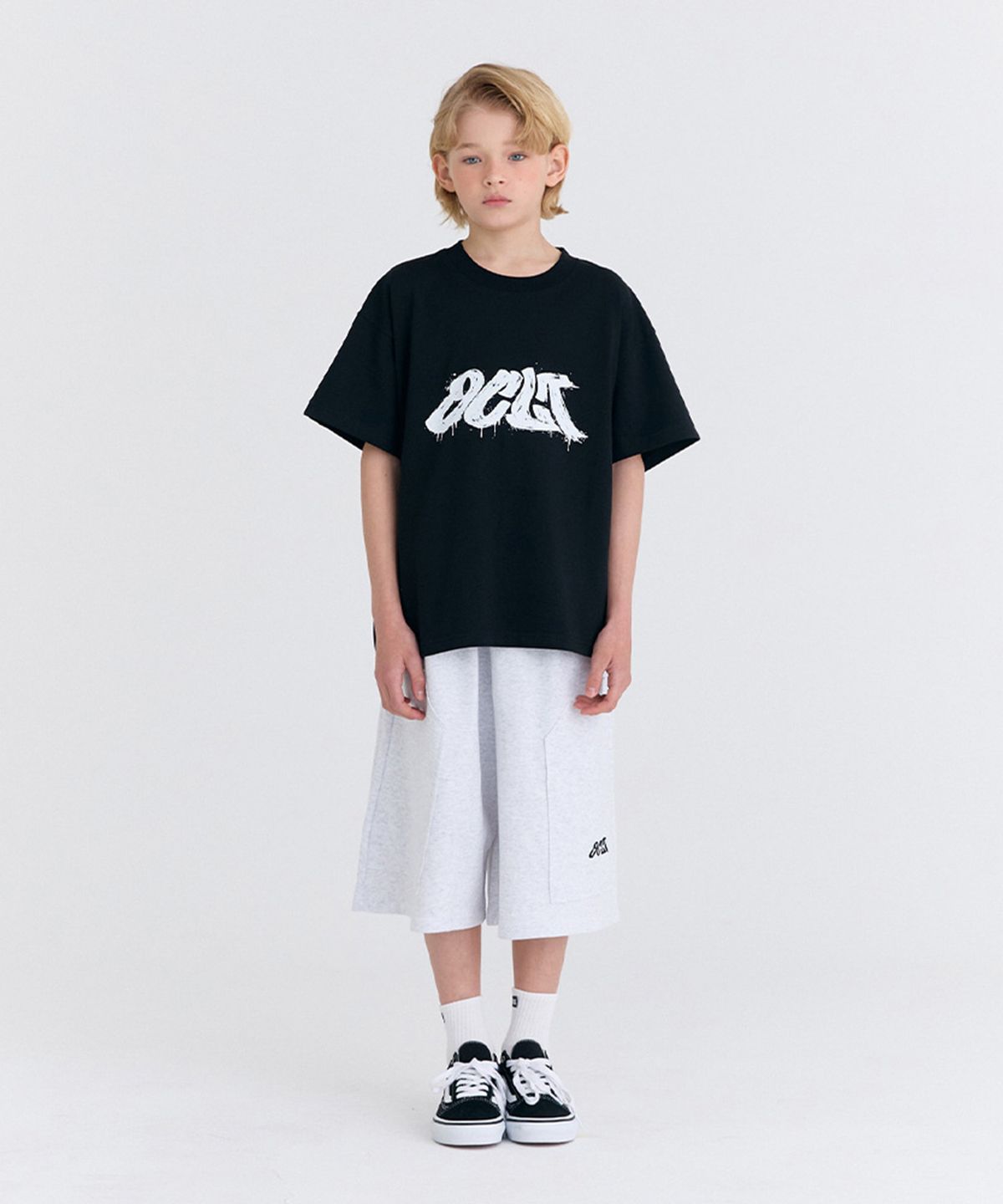 오실롯 주니어(OCELOT JUNIOR) [SET] G12F14 블러디 데일리버뮤다 셋업 (블랙/라그)
