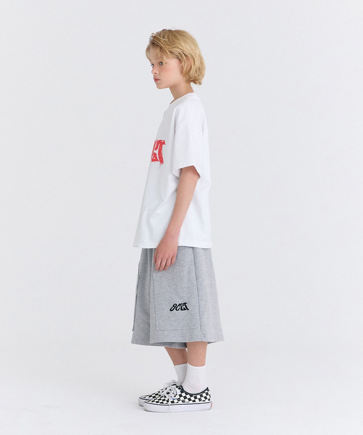 오실롯 주니어(OCELOT JUNIOR) [SET] G12F14 블러디 데일리버뮤다 셋업 (화이트/그레이)