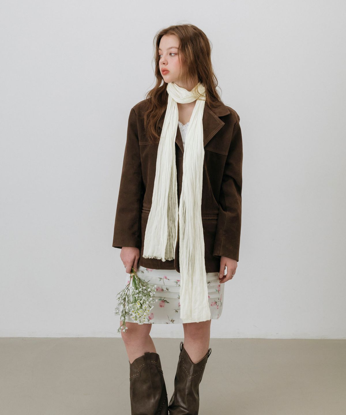 뉴욕웍스(NEWYORKWORKS) 내추럴 거즈 미스트 롱 스카프_BEIGE