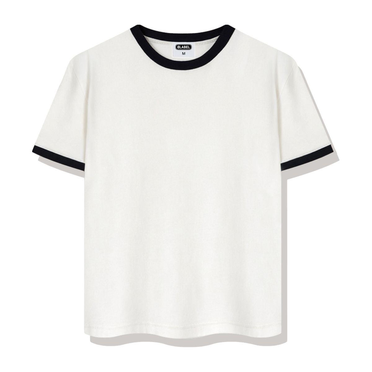 베이직라벨(BASIC LABEL) Parker Ringer Loose Fit Short-Sleeved T-Shirt 4 Color [BLSE_4001]