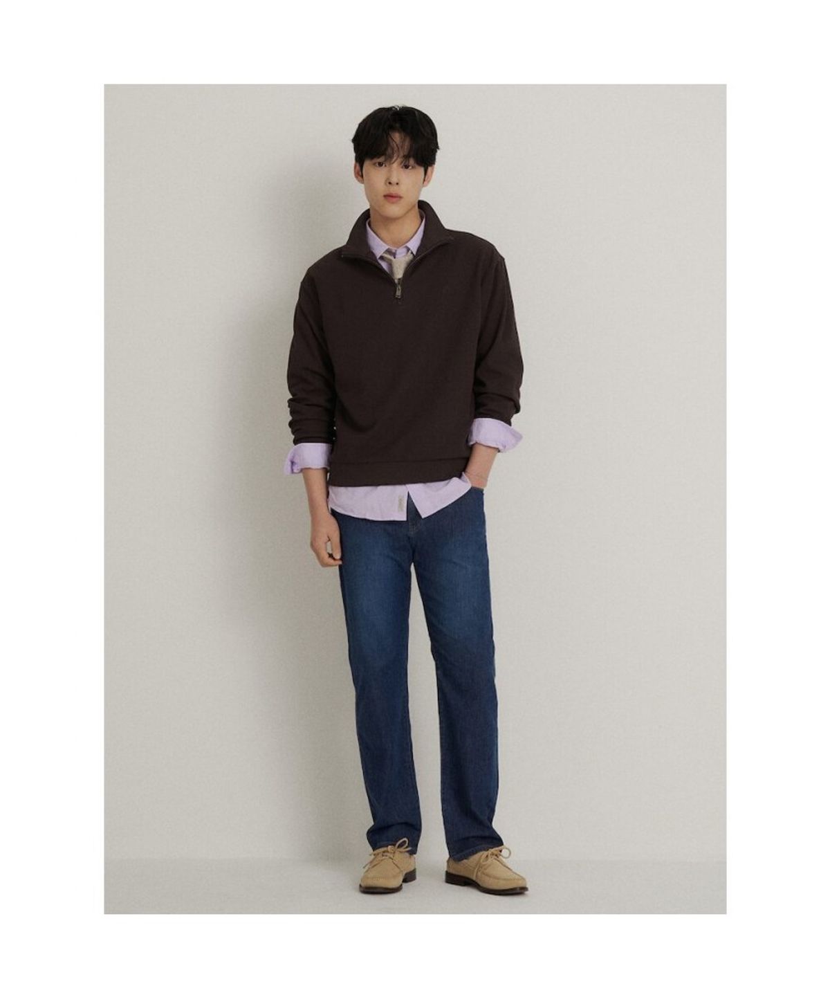 빈폴 멘(BEANPOLE MEN) 여름 스탠다드핏 데님 팬츠  블루