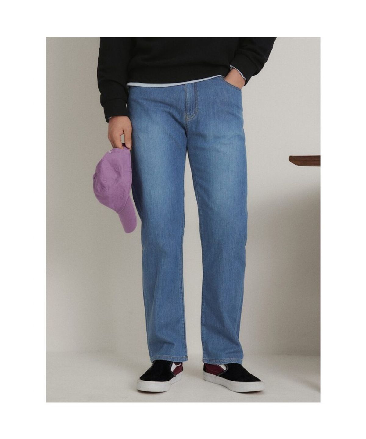 빈폴 멘(BEANPOLE MEN) 여름 스탠다드핏 데님 팬츠  스카이 블루