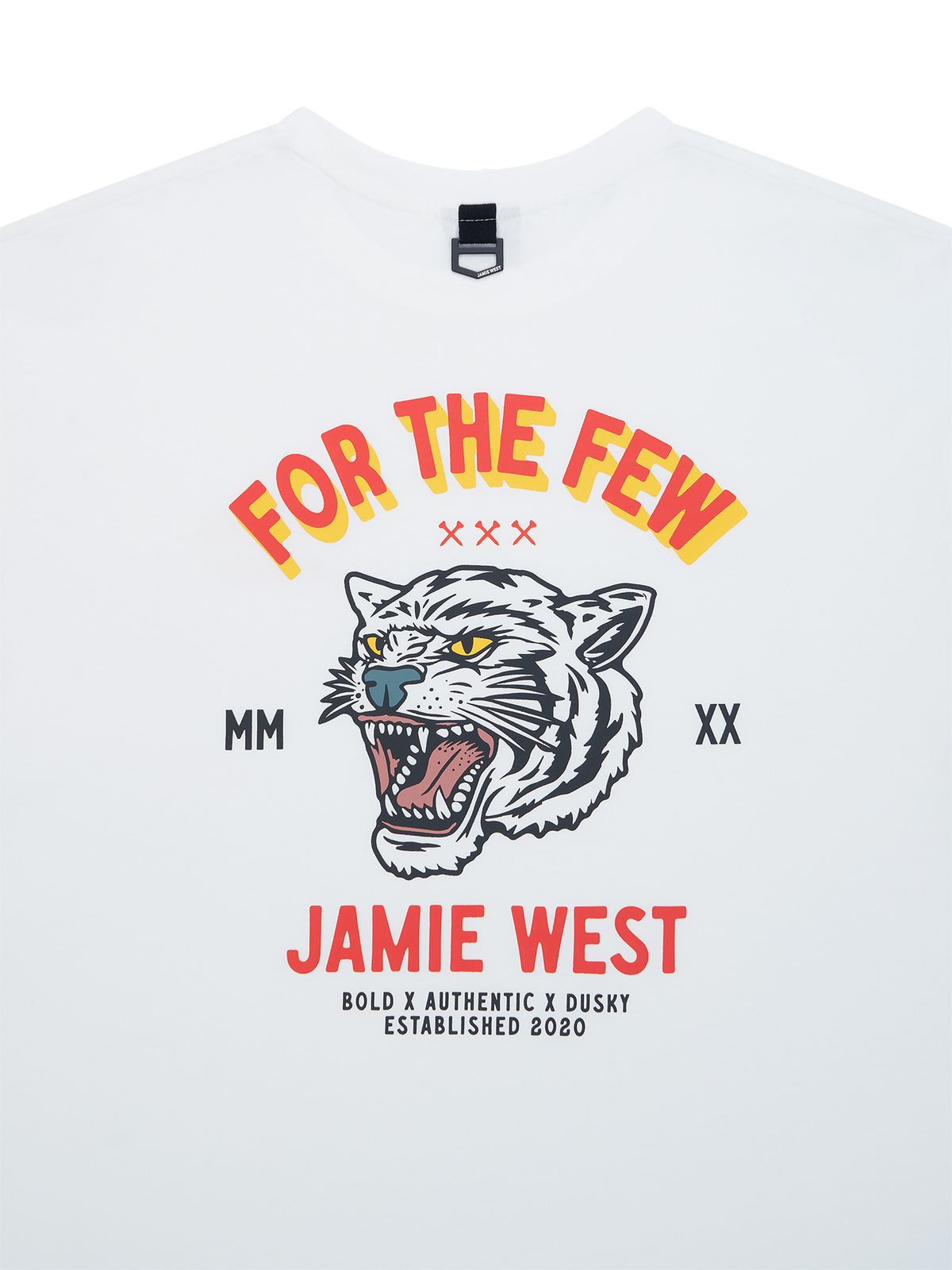 제이미웨스트(JAMIE WEST) 하울링 타이거 레트로 티셔츠 (화이트)