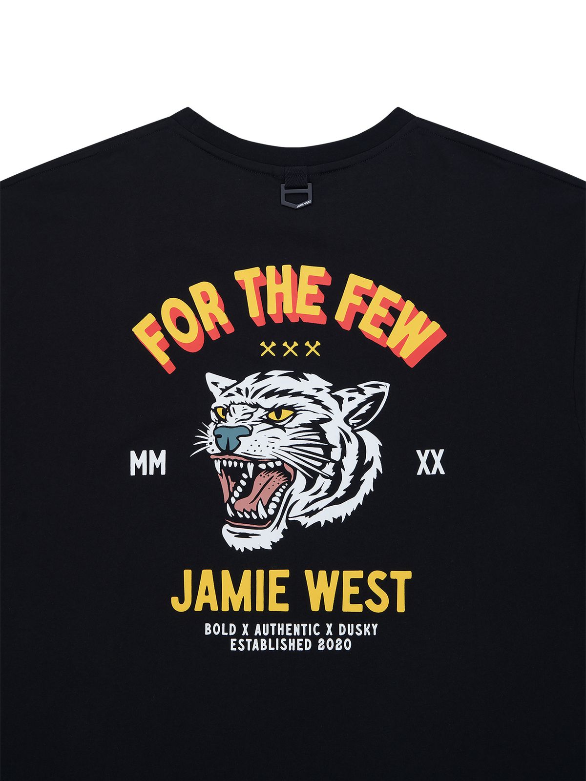 제이미웨스트(JAMIE WEST) 하울링 타이거 레트로 티셔츠 (블랙)