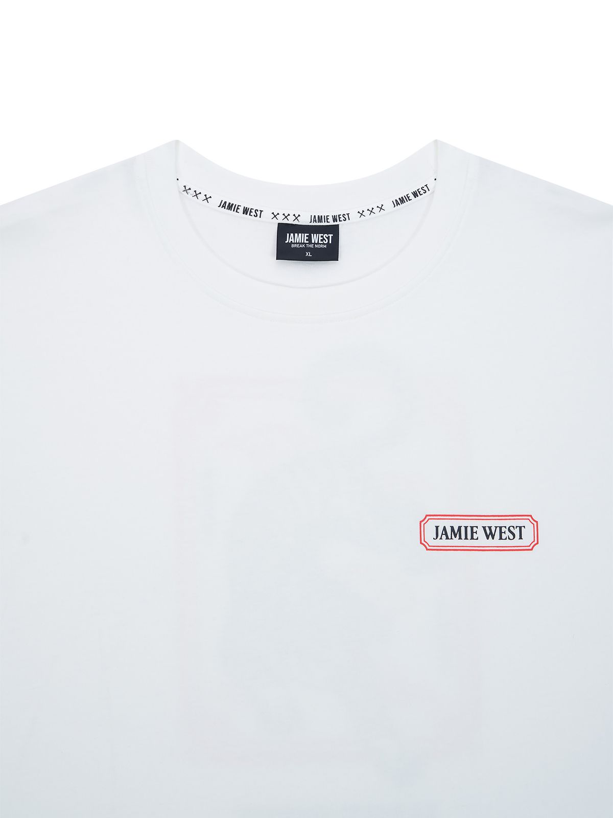 제이미웨스트(JAMIE WEST) 언테임드 타이거 프레임 티셔츠 (화이트)