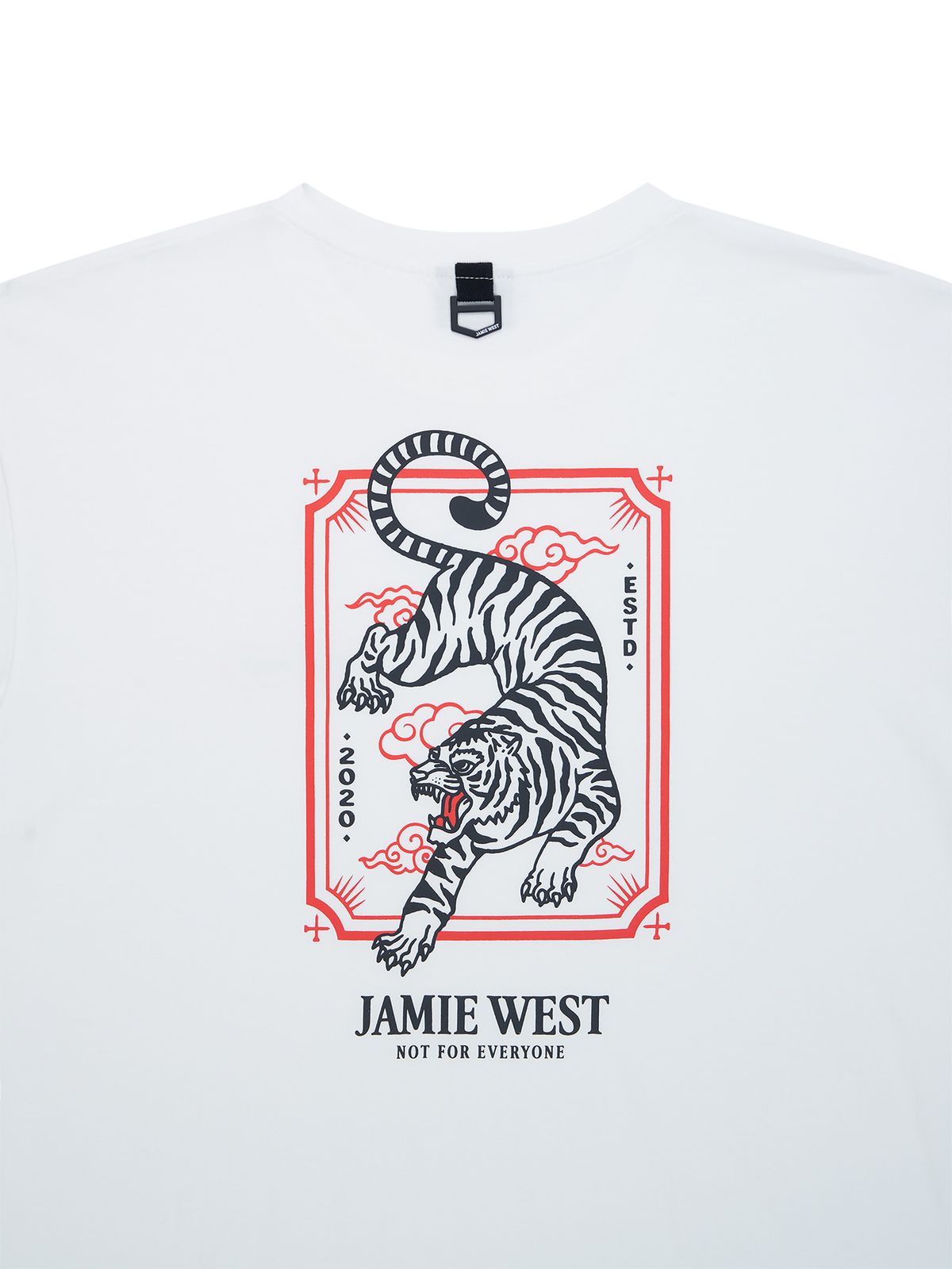 제이미웨스트(JAMIE WEST) 언테임드 타이거 프레임 티셔츠 (화이트)