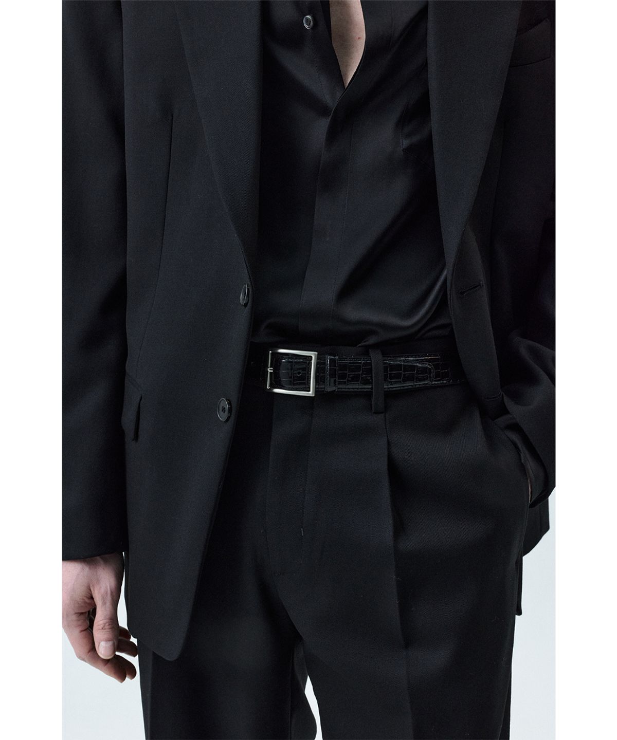 세비지(SAVAGE) 450 Leather Belt - Black