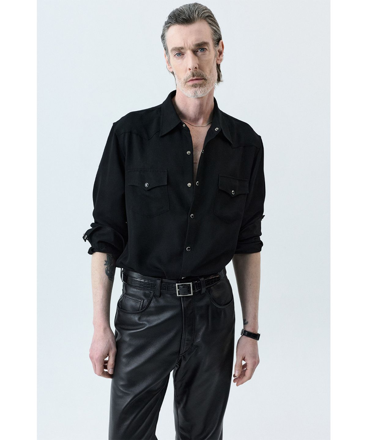세비지(SAVAGE) 450 Leather Belt - Black