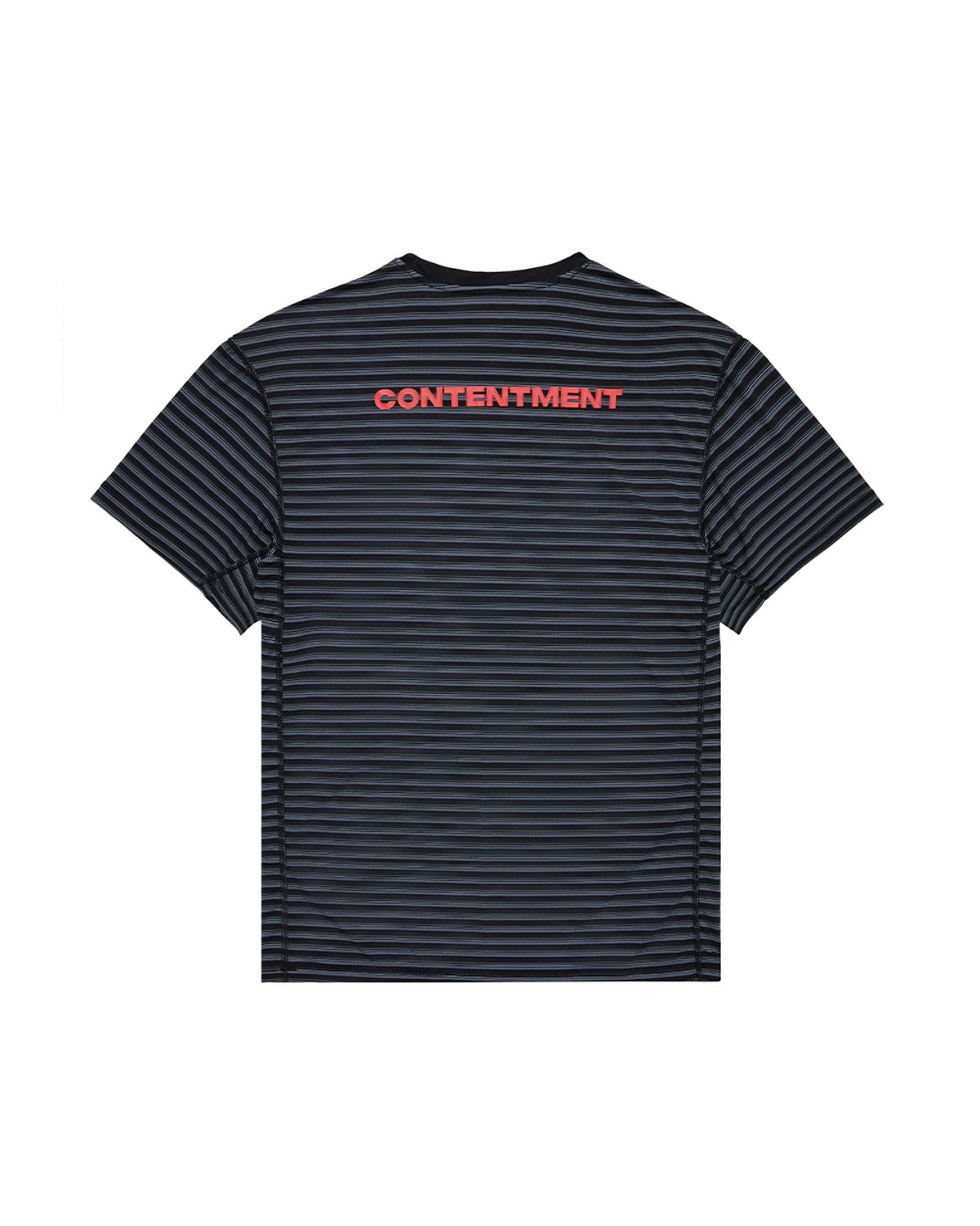 컨텐트먼트(CONTENTMENT) Signature Stripe border Tee Black