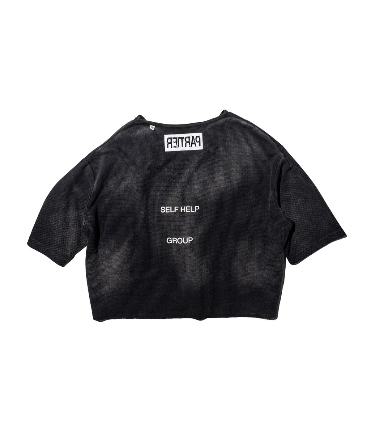 펀치드렁크파티즈(PUNCH DRUNK PARTIES) SOCIAL Oversized Waffle Tee (BLACK)