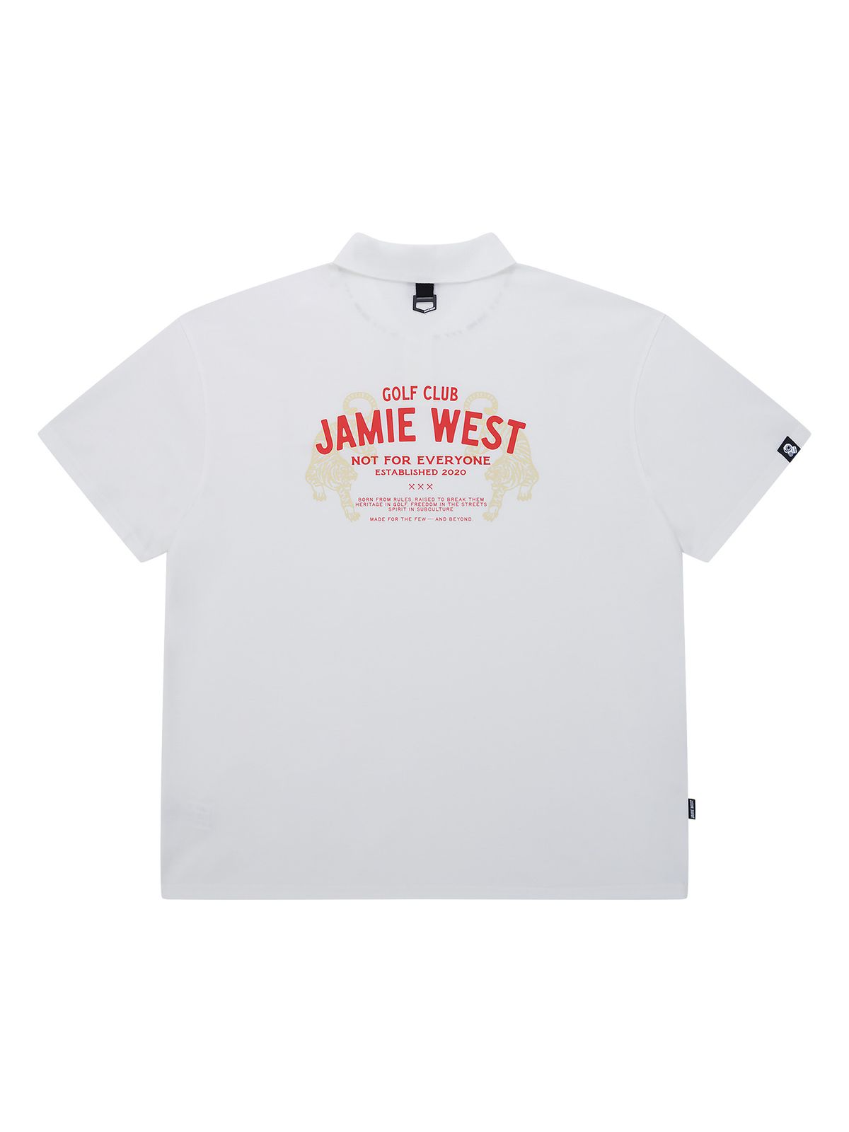 제이미웨스트(JAMIE WEST) 비욘드 타이거 레터링 카라티셔츠 (화이트)