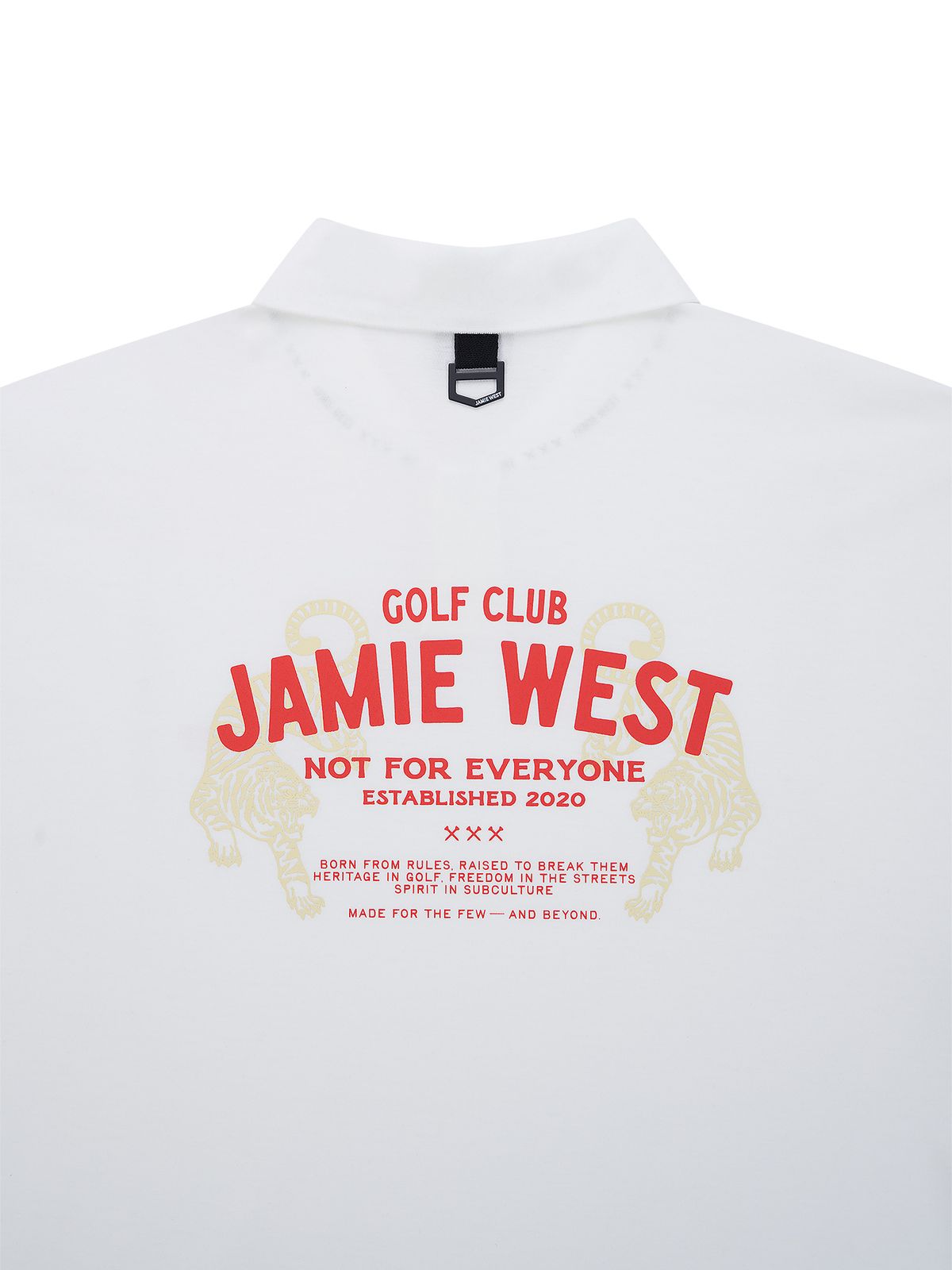 제이미웨스트(JAMIE WEST) 비욘드 타이거 레터링 카라티셔츠 (화이트)