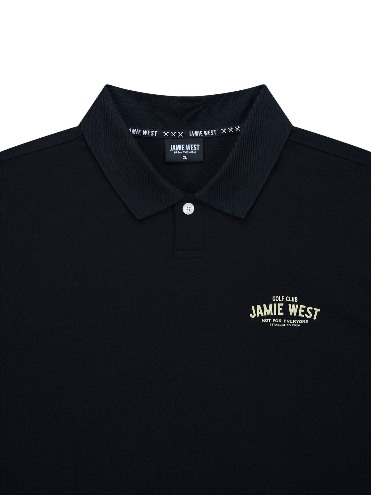 제이미웨스트(JAMIE WEST) 비욘드 타이거 레터링 카라티셔츠 (블랙)