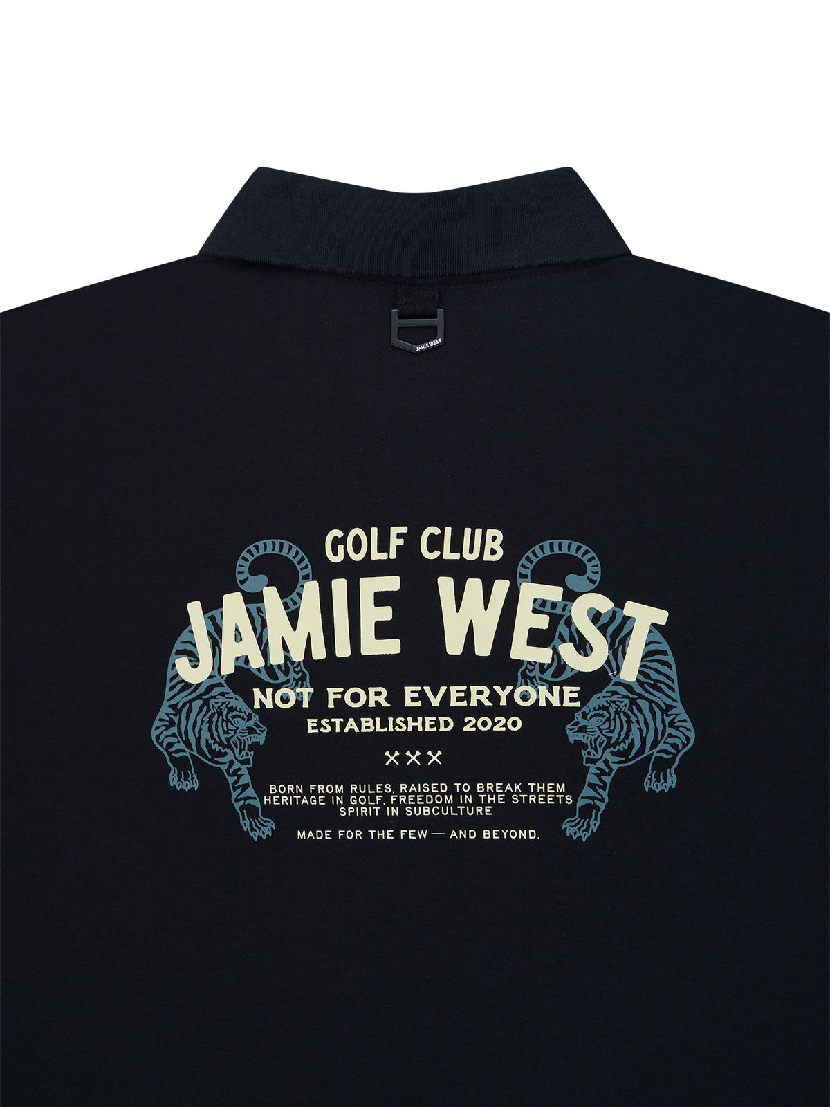 제이미웨스트(JAMIE WEST) 비욘드 타이거 레터링 카라티셔츠 (블랙)