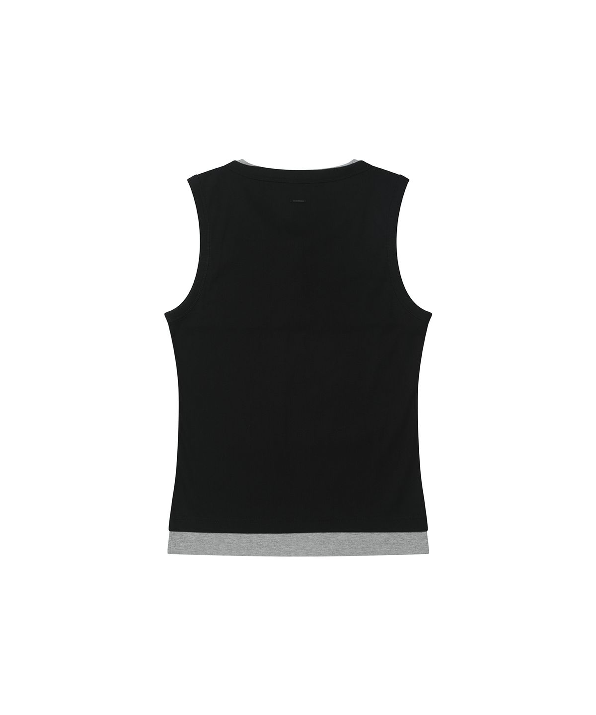 세컨모놀로그(SECONDMONO) Layered Henley Sleeveless [BLACK]_SETS059BLACK