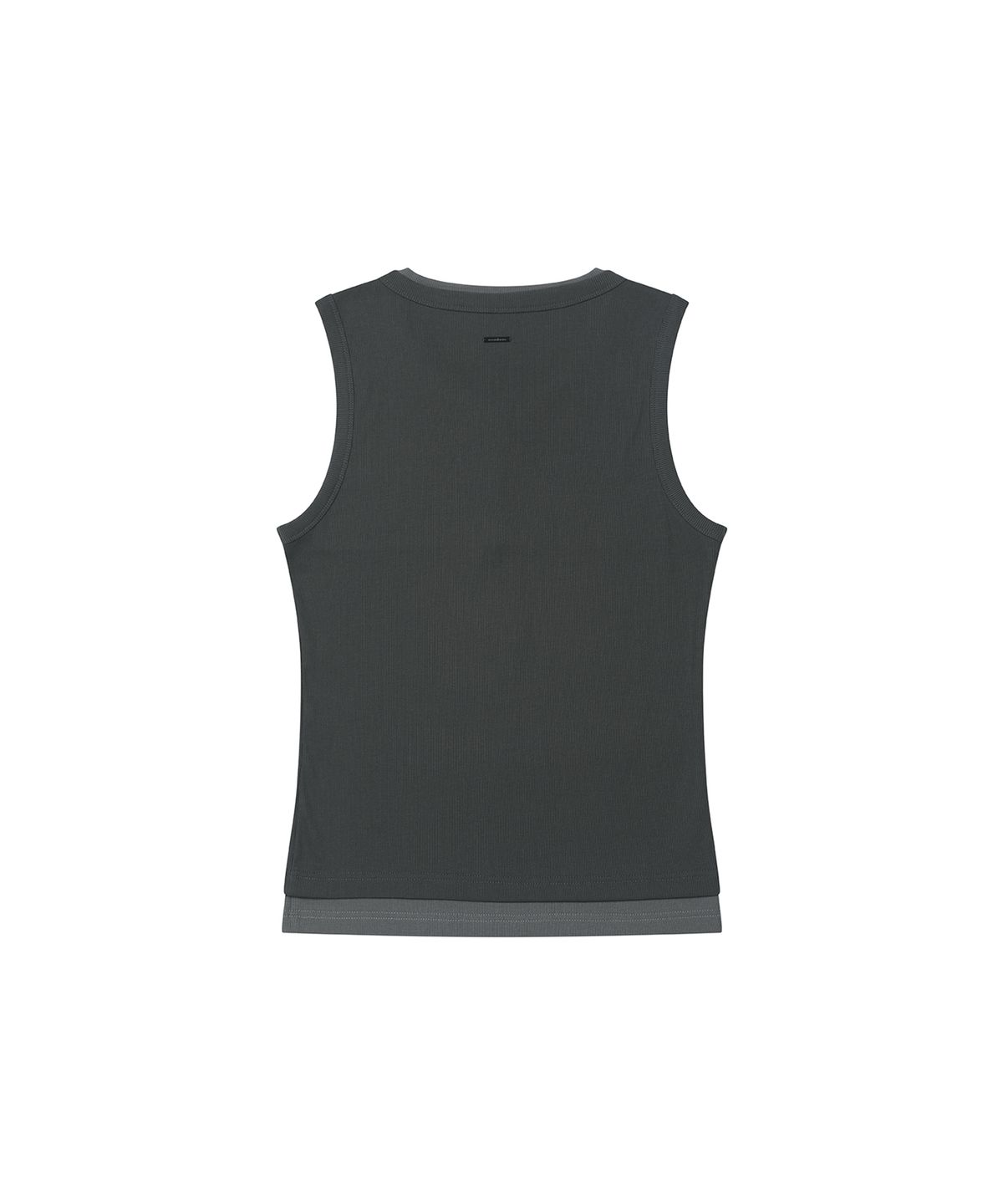 세컨모놀로그(SECONDMONO) Layered Henley Sleeveless [CHARCOAL]_SETS059CHARCOAL