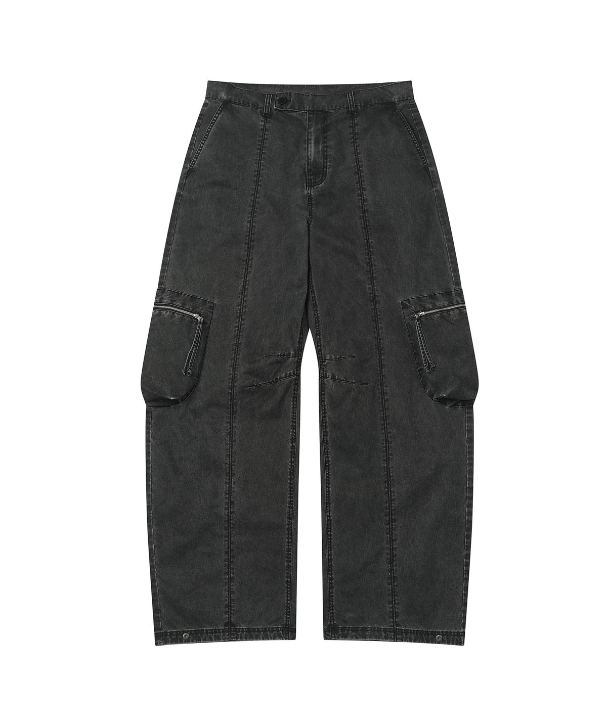 세컨모놀로그(SECONDMONO) Washed Wide Cargo Pants [CHARCOAL]_SEPT082CHARCOAL
