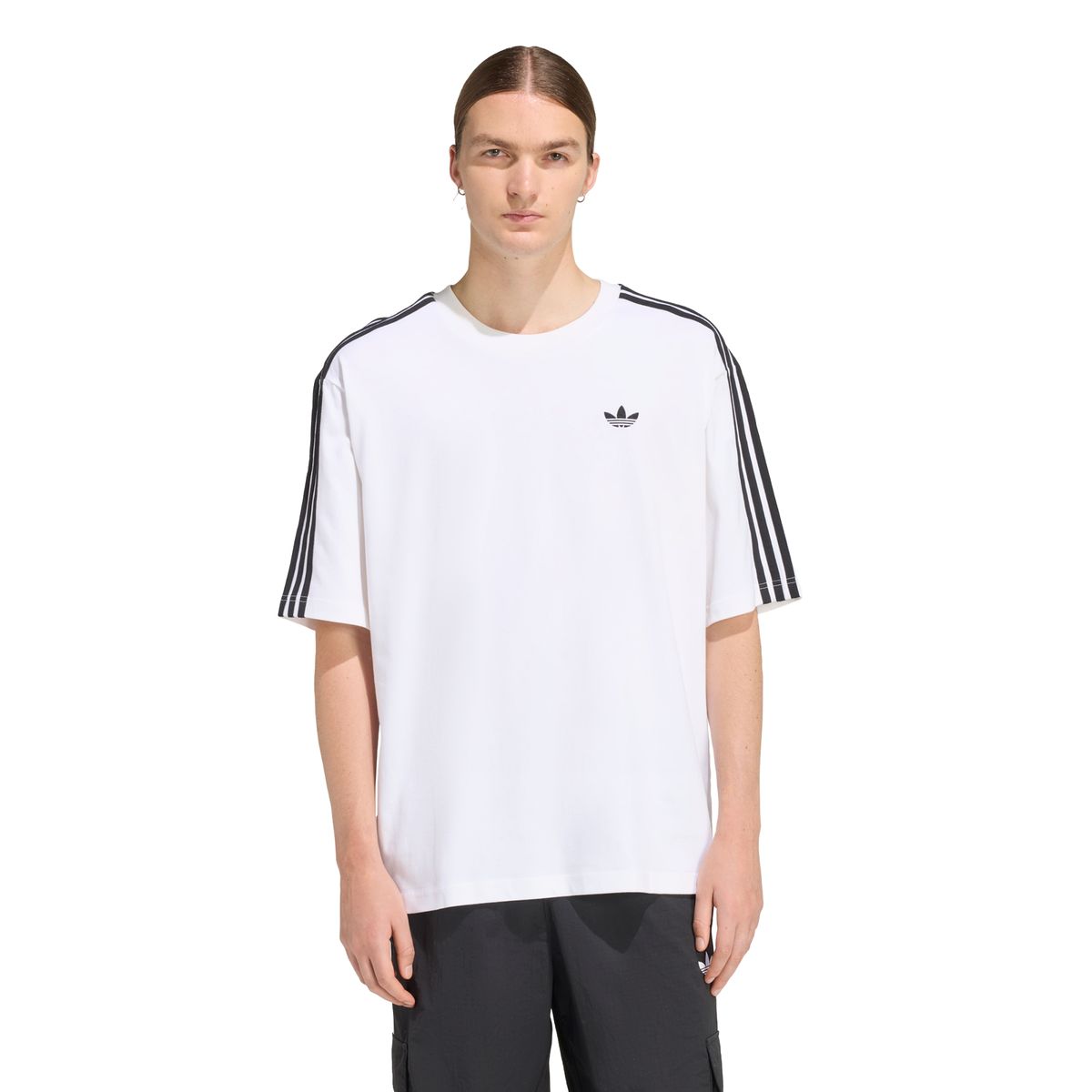 아디다스(ADIDAS) 아디컬러 3-스트라이프 오버사이즈 티 KD4096