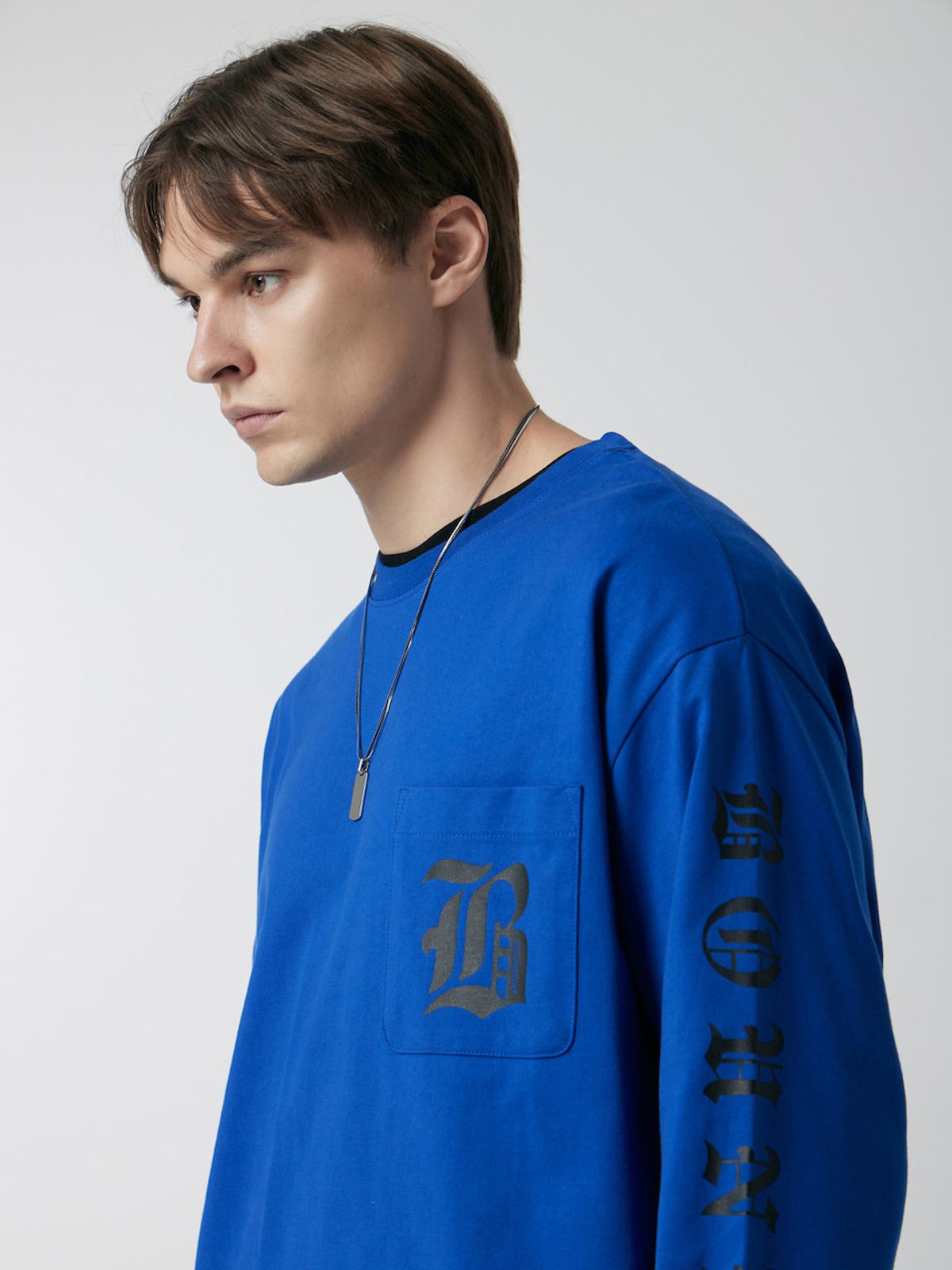 바운더리(BOUNDARY) POCKET LETTERING T-SHIRTS BL_B253PSM005