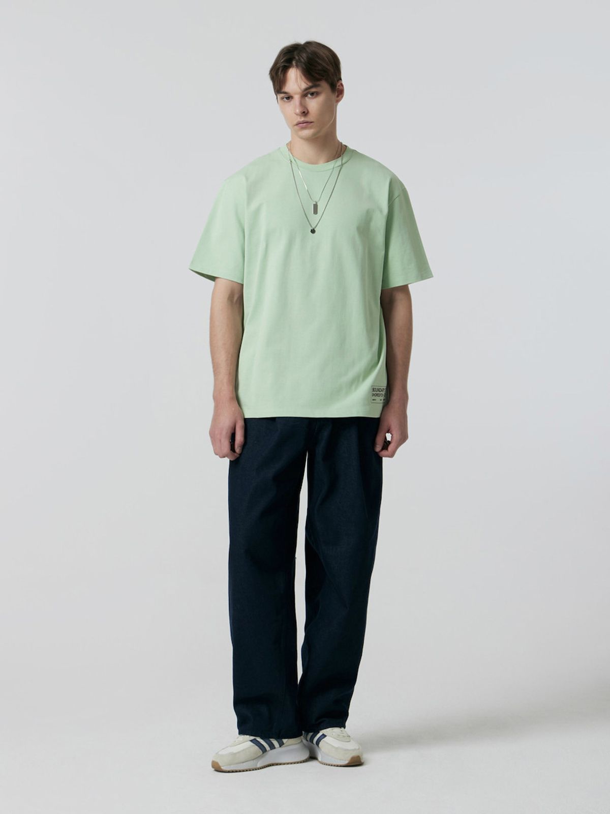 바운더리(BOUNDARY) SIMPLE LOGO T-SHIRT YG_B252PSM204