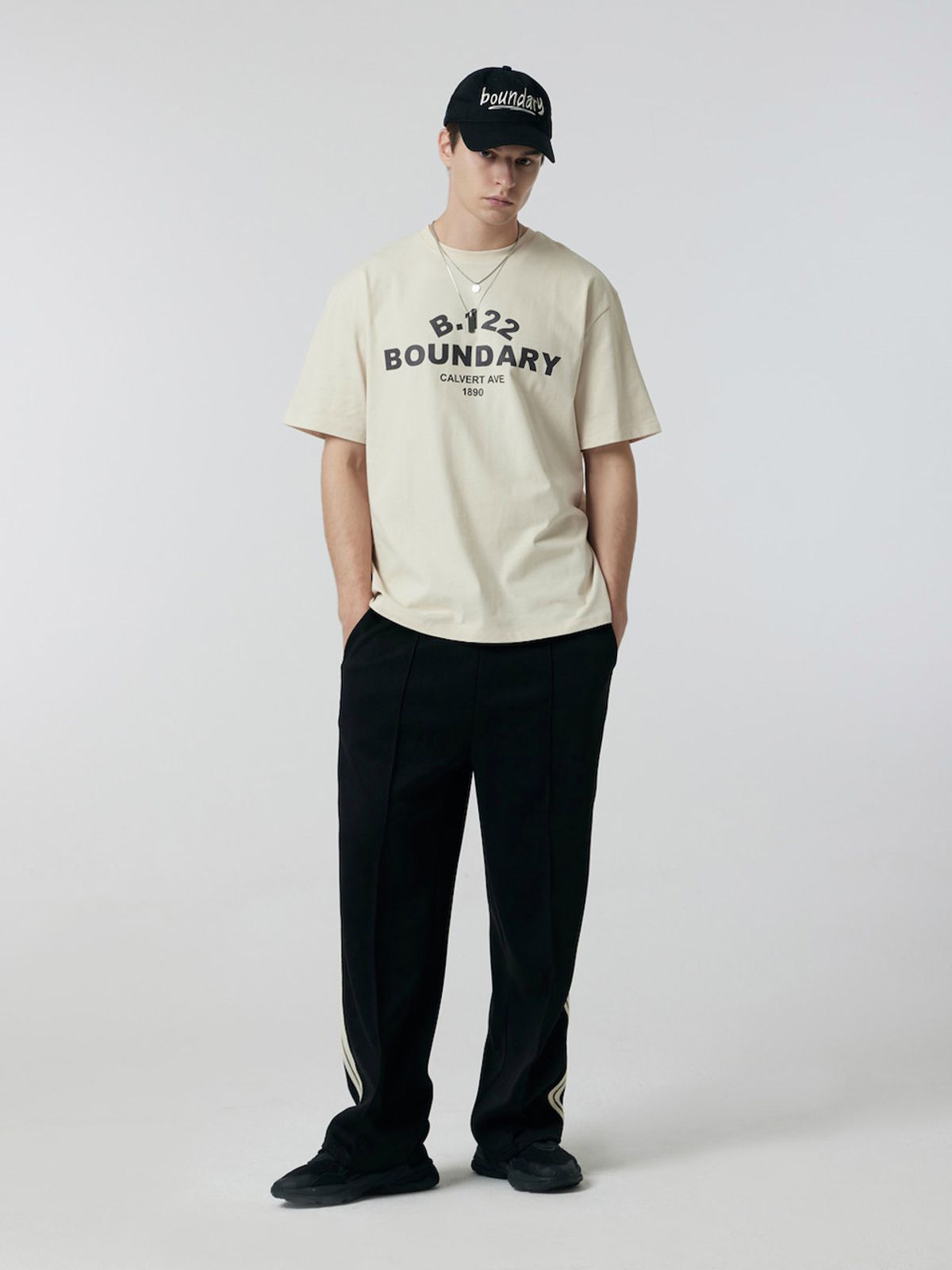 바운더리(BOUNDARY) B.122 LETTERING T-SHIRT LE_B252PSM203