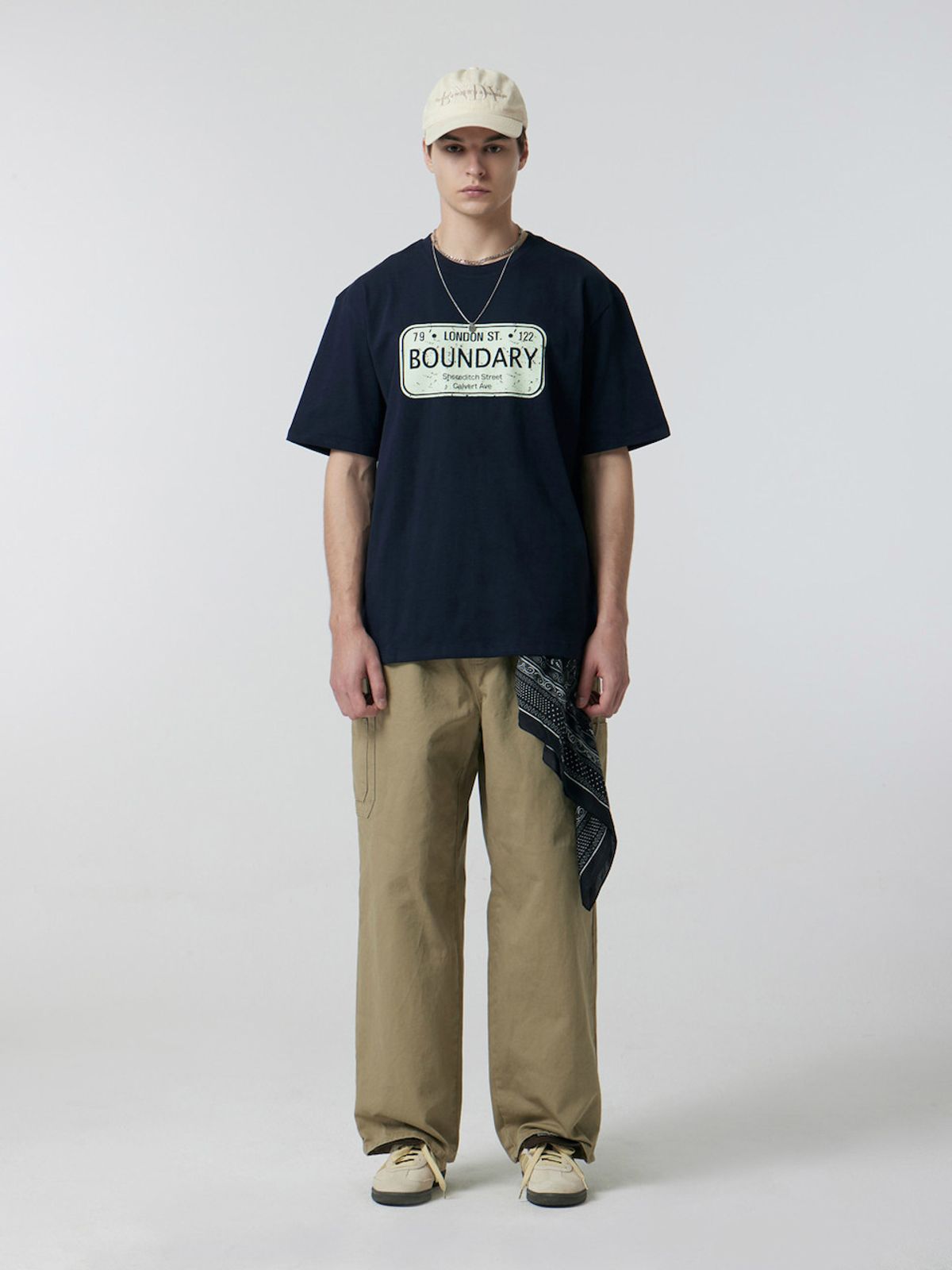 바운더리(BOUNDARY) LONDON STREET SIGN T-SHIRT NY_B252PSM202