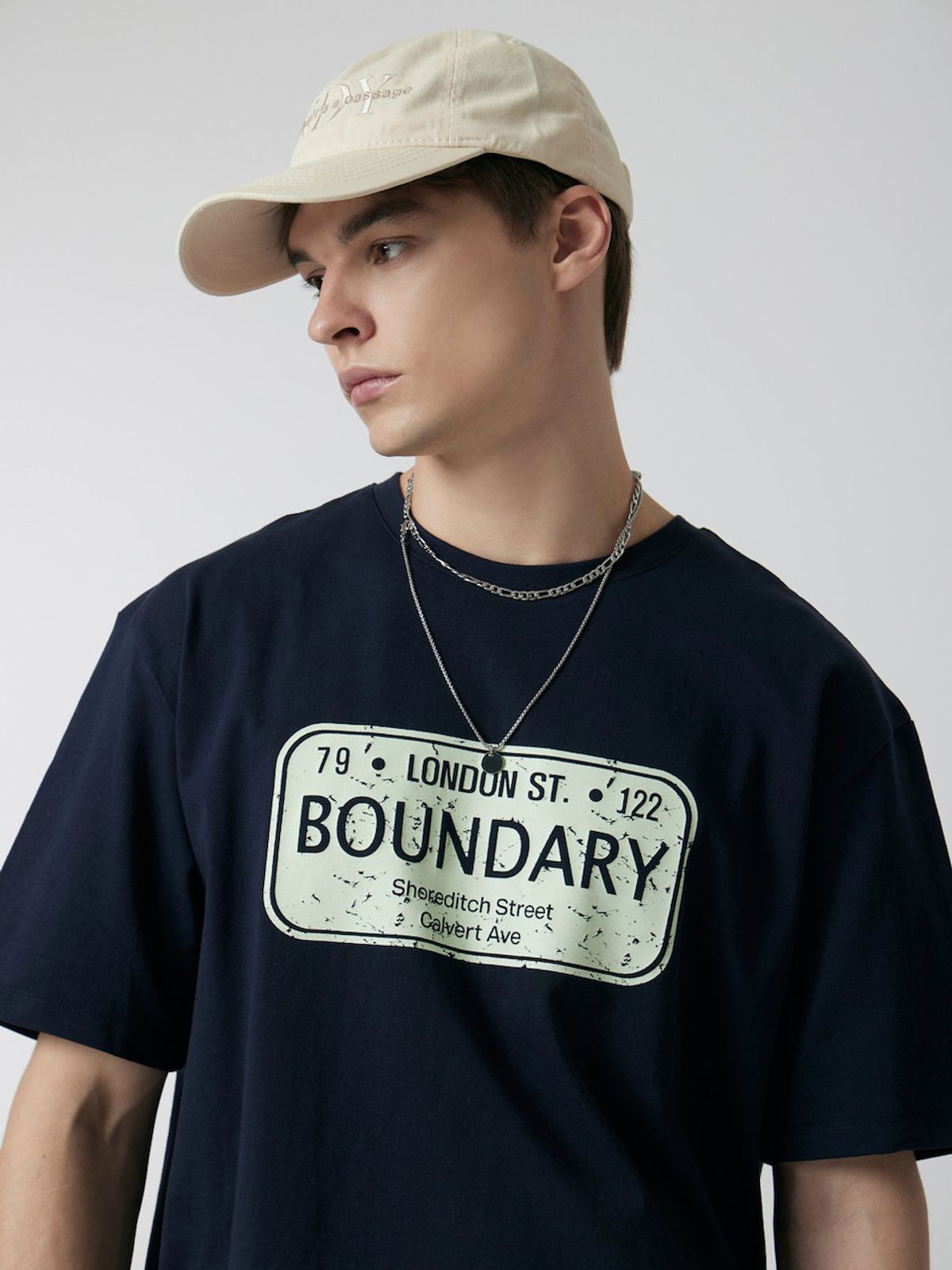바운더리(BOUNDARY) LONDON STREET SIGN T-SHIRT NY_B252PSM202