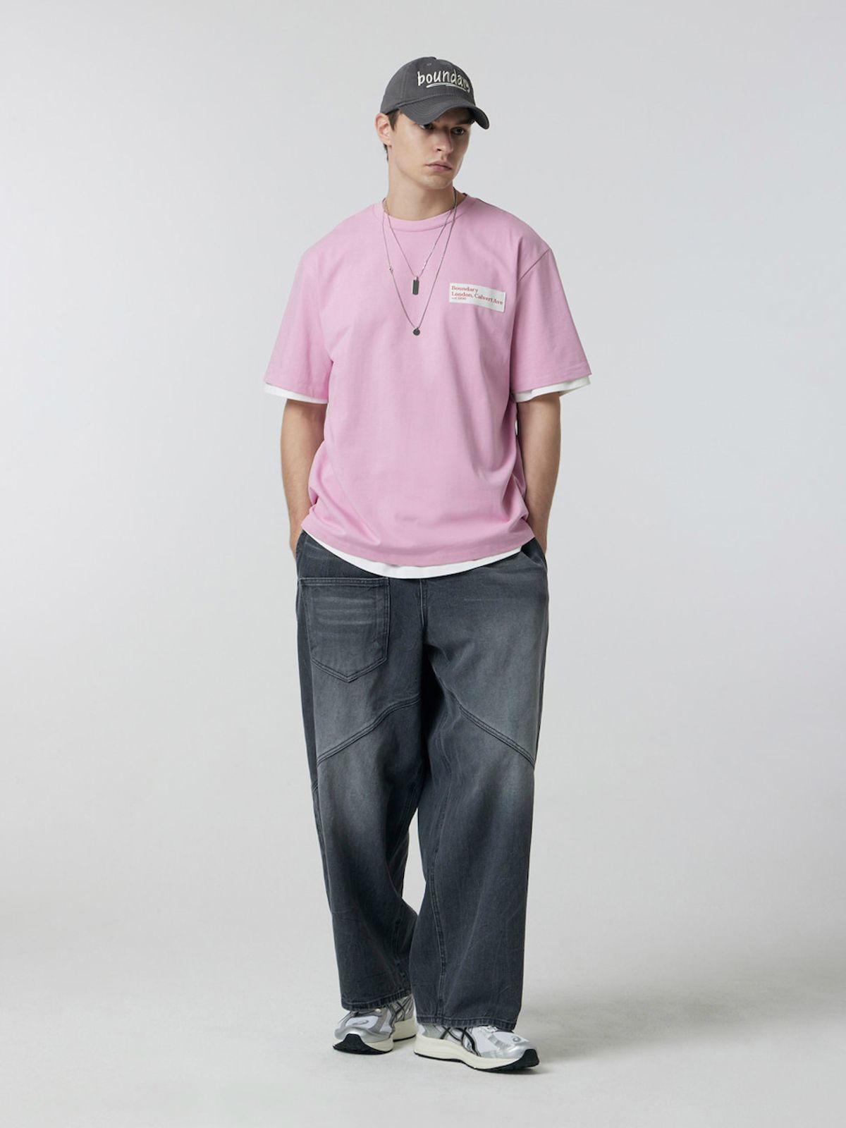 바운더리(BOUNDARY) MINI LETTERING T-SHIRT LP_B252PSM207