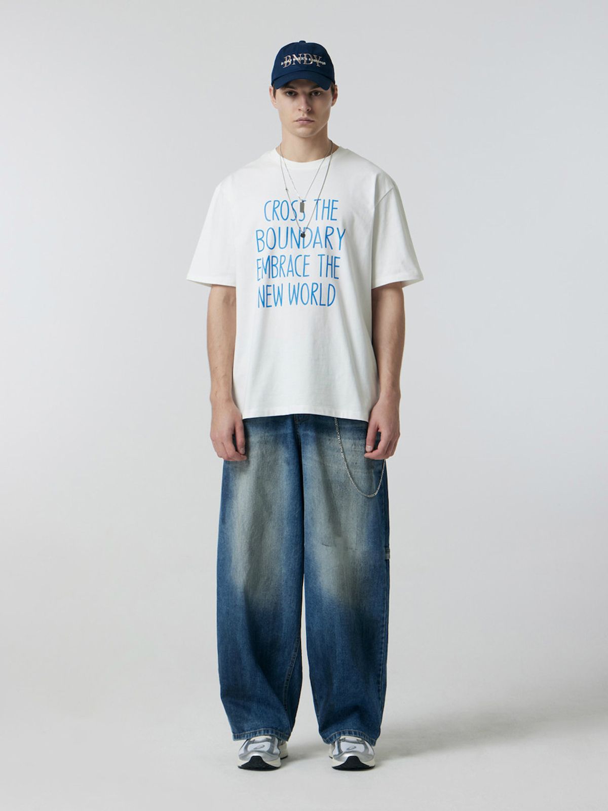 바운더리(BOUNDARY) LETTERING GRAPHIC T-SHIRT IV_B252PSM208