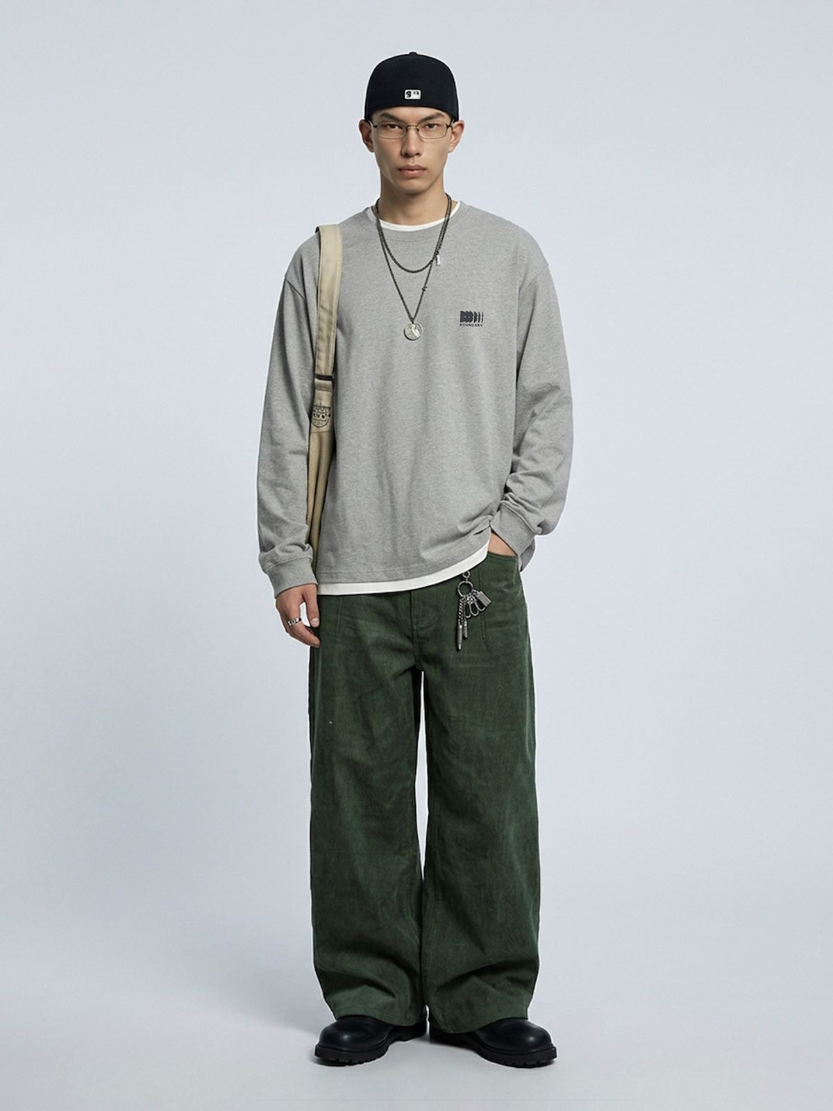 바운더리(BOUNDARY) BOUNDARY EMBLEM LONG SLEEVE TEE-SHIRTS MG_B261MSM205