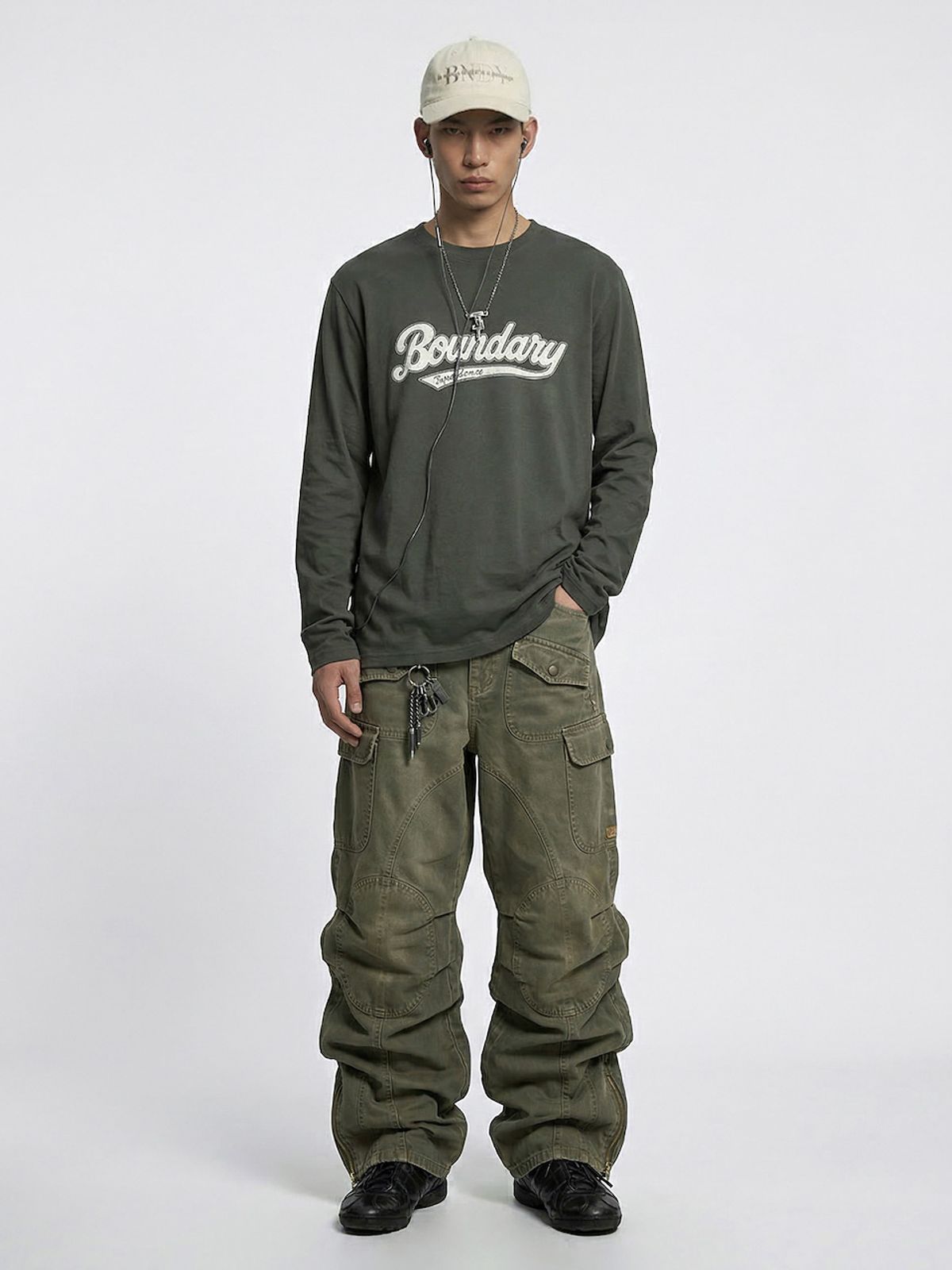 바운더리(BOUNDARY) BOUNDARY LOGO LONG SLEEVE TEE-SHIRTS CG_B261MSM204