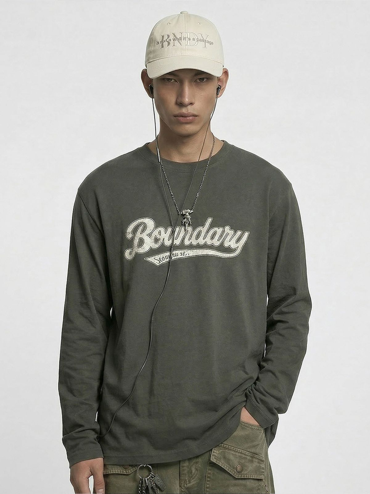 바운더리(BOUNDARY) BOUNDARY LOGO LONG SLEEVE TEE-SHIRTS CG_B261MSM204