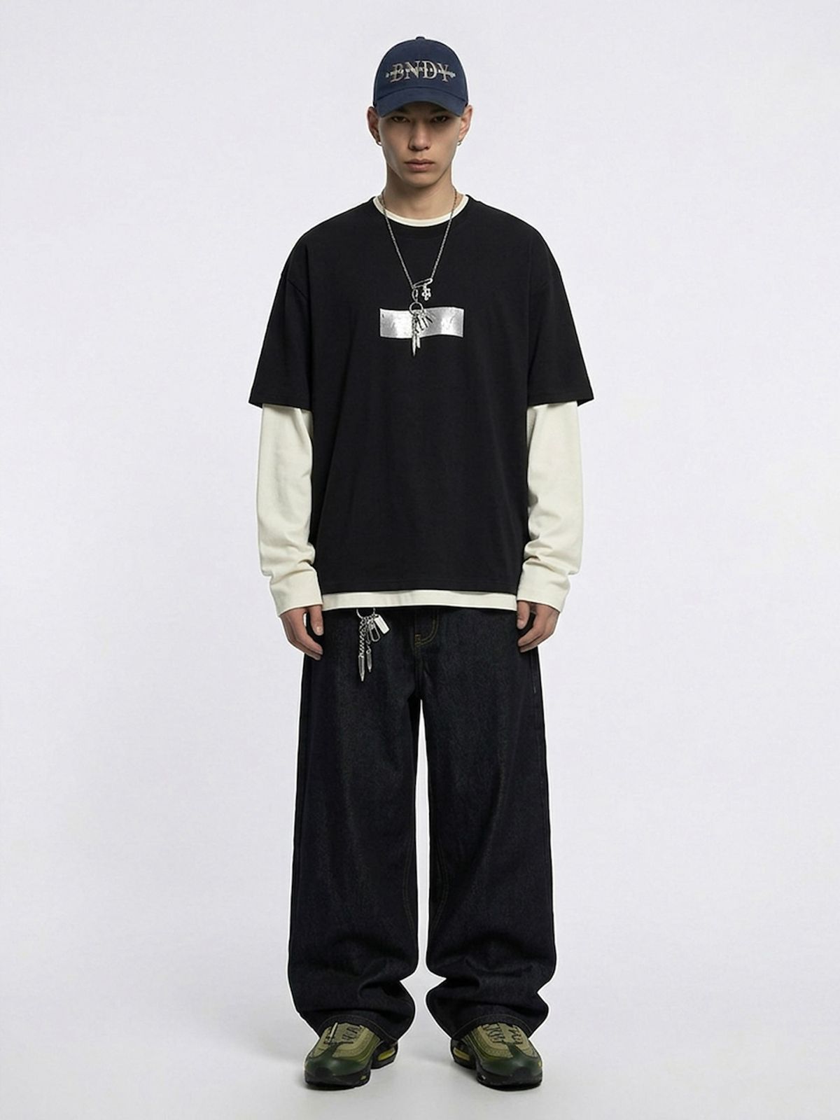바운더리(BOUNDARY) BOUNDARY EMBLEM SHORT SLEEVE TEE-SHIRTS BK_B261MSM202