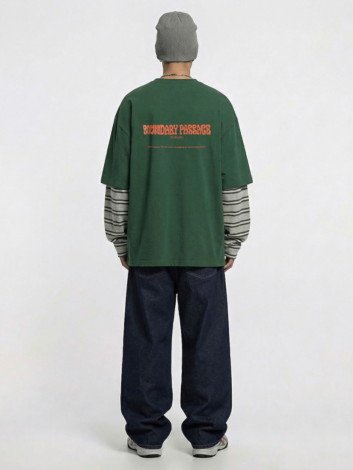 바운더리(BOUNDARY) BOUNDARY PASSAGE SEONGSU SHORT SLEEVE TEE-SHIRTS GN_B261MSM201