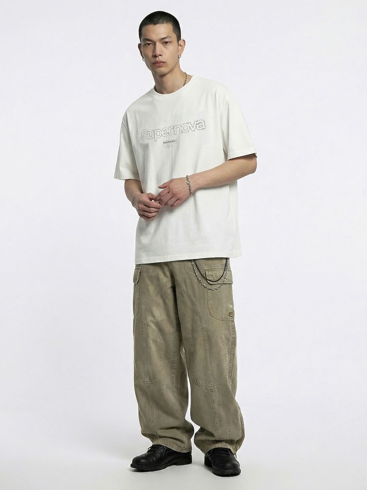바운더리(BOUNDARY) SUPERNOVA SHORT SLEEVE TEE-SHIRTS WH_B261MSM203