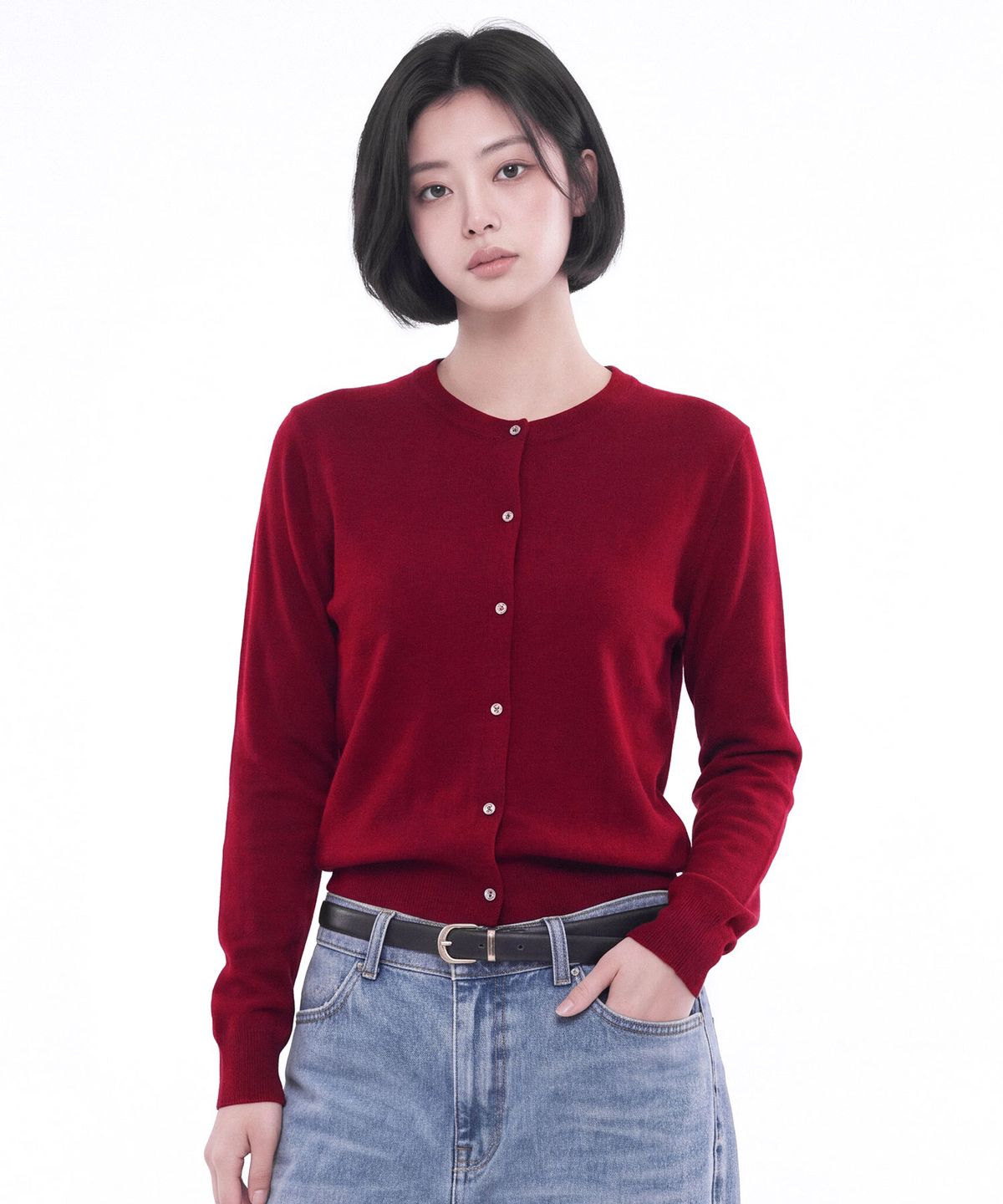 퍼머넌트 아카이브(permanentarchive) [우먼] 에어 플렉스 라운드 넥 가디건 (7컬러)