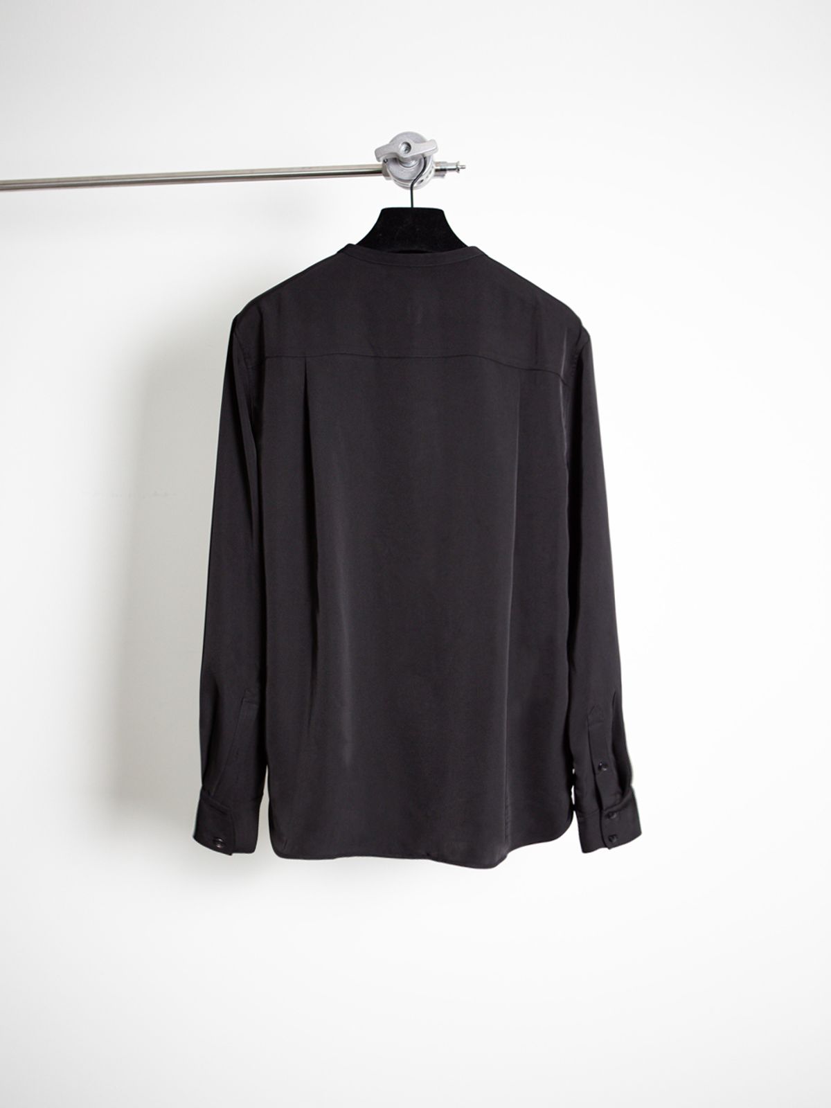 고저(GOZER) Espresso Band Collar Shirt_Black