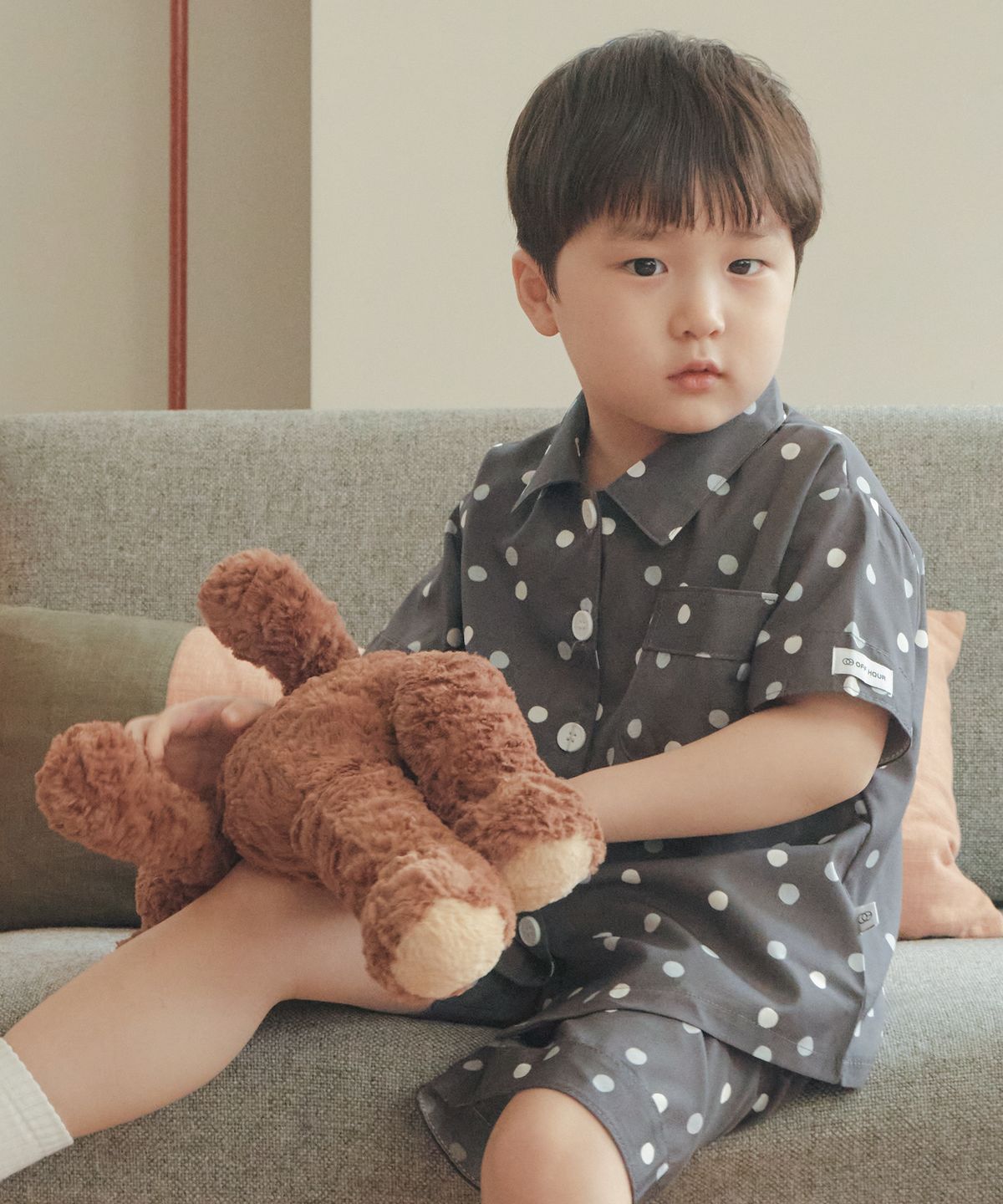 오프아워 키즈(OFFHOUR KIDS) [2SET] 버블리파피 스퀴드 키즈 반팔 잠옷 세트