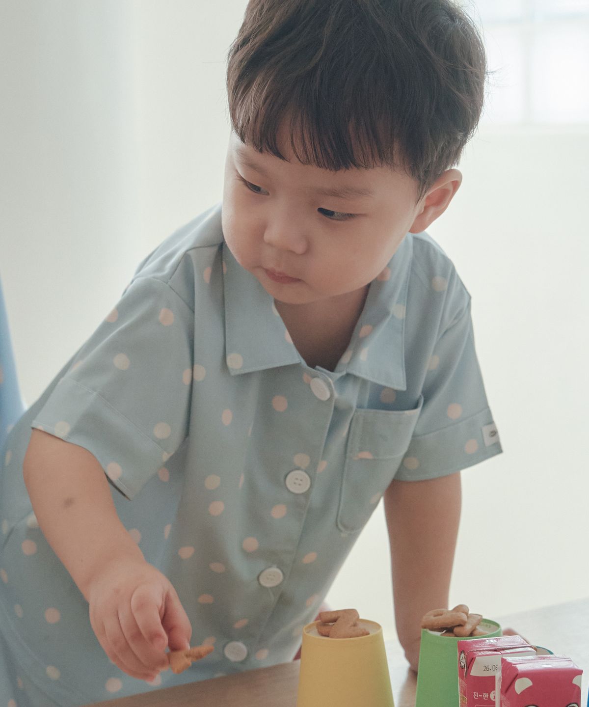 오프아워 키즈(OFFHOUR KIDS) [2SET] 버블리파피 피즈 키즈 반팔 잠옷 세트