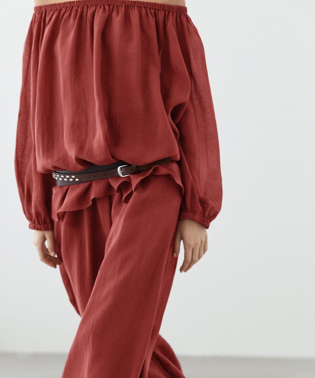 마시모두띠(MASSIMO DUTTI) 보트넥 플루이드 셔츠
