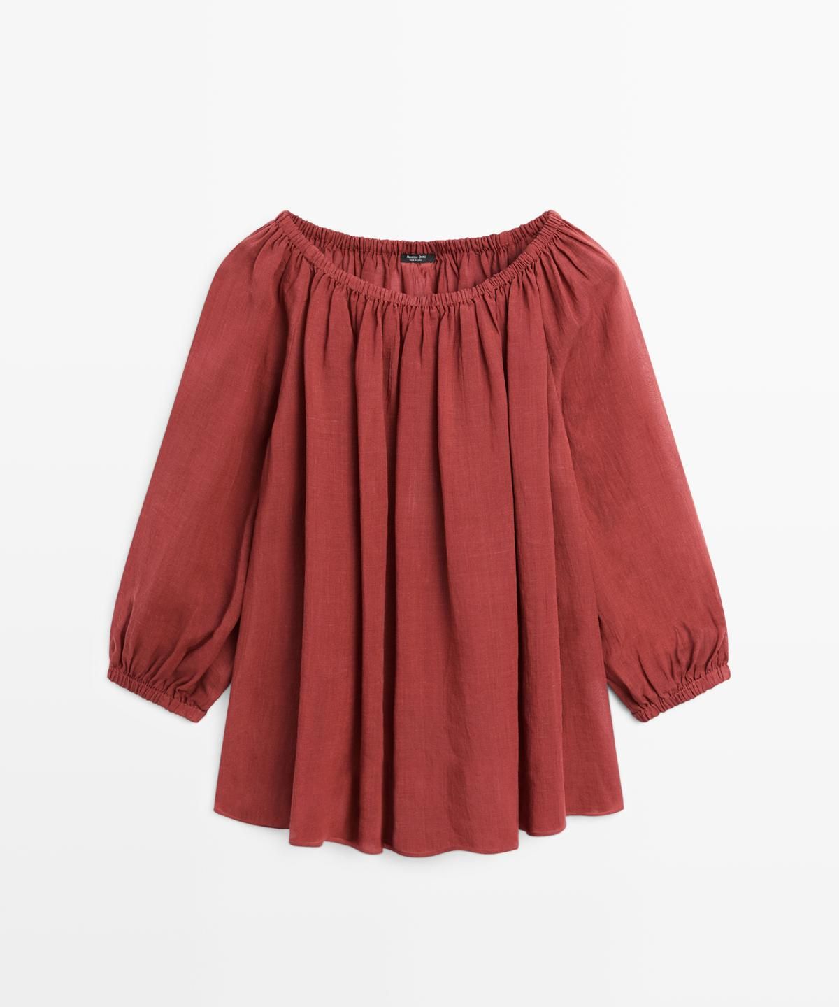 마시모두띠(MASSIMO DUTTI) 보트넥 플루이드 셔츠
