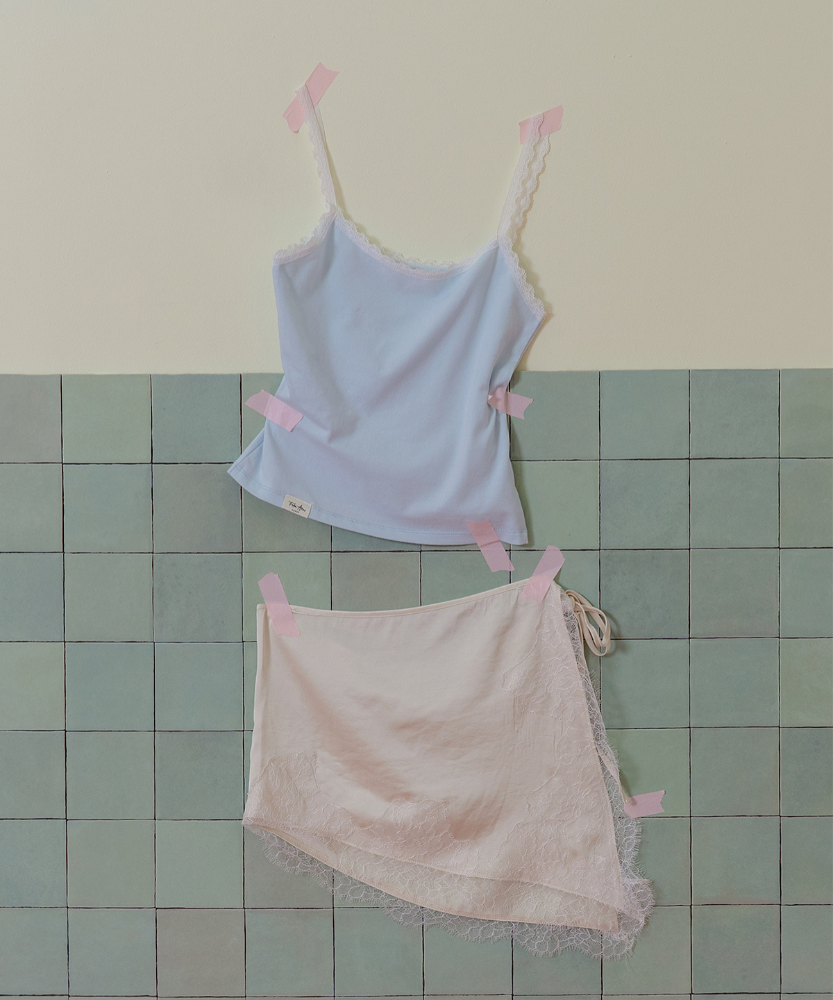 피프트 에일리어스(FIFTHALIAS) Darling cami top Icy blue