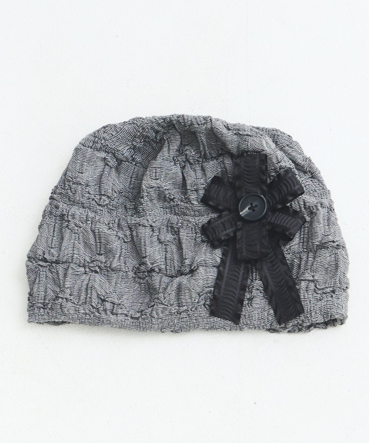 무아르모아(MOIREMOA) Rosette Light Beanie-Gray