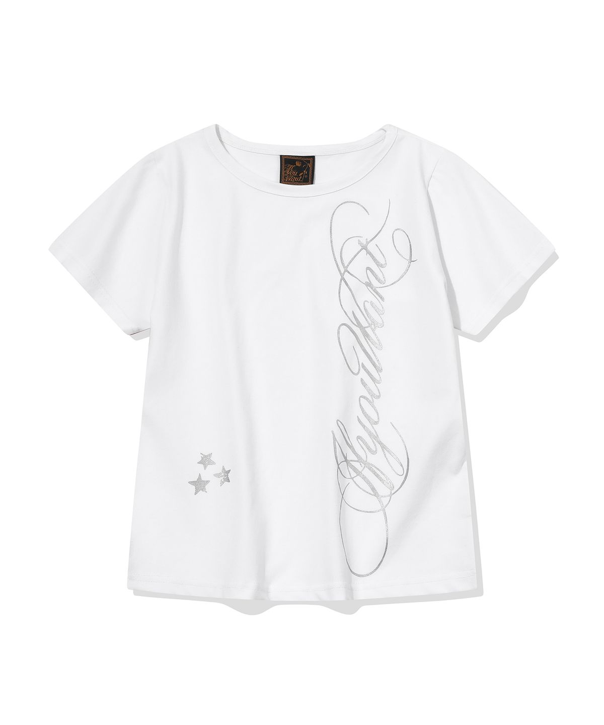 이퓨원트(IFYOUWANT) Cursive Crop Tee White